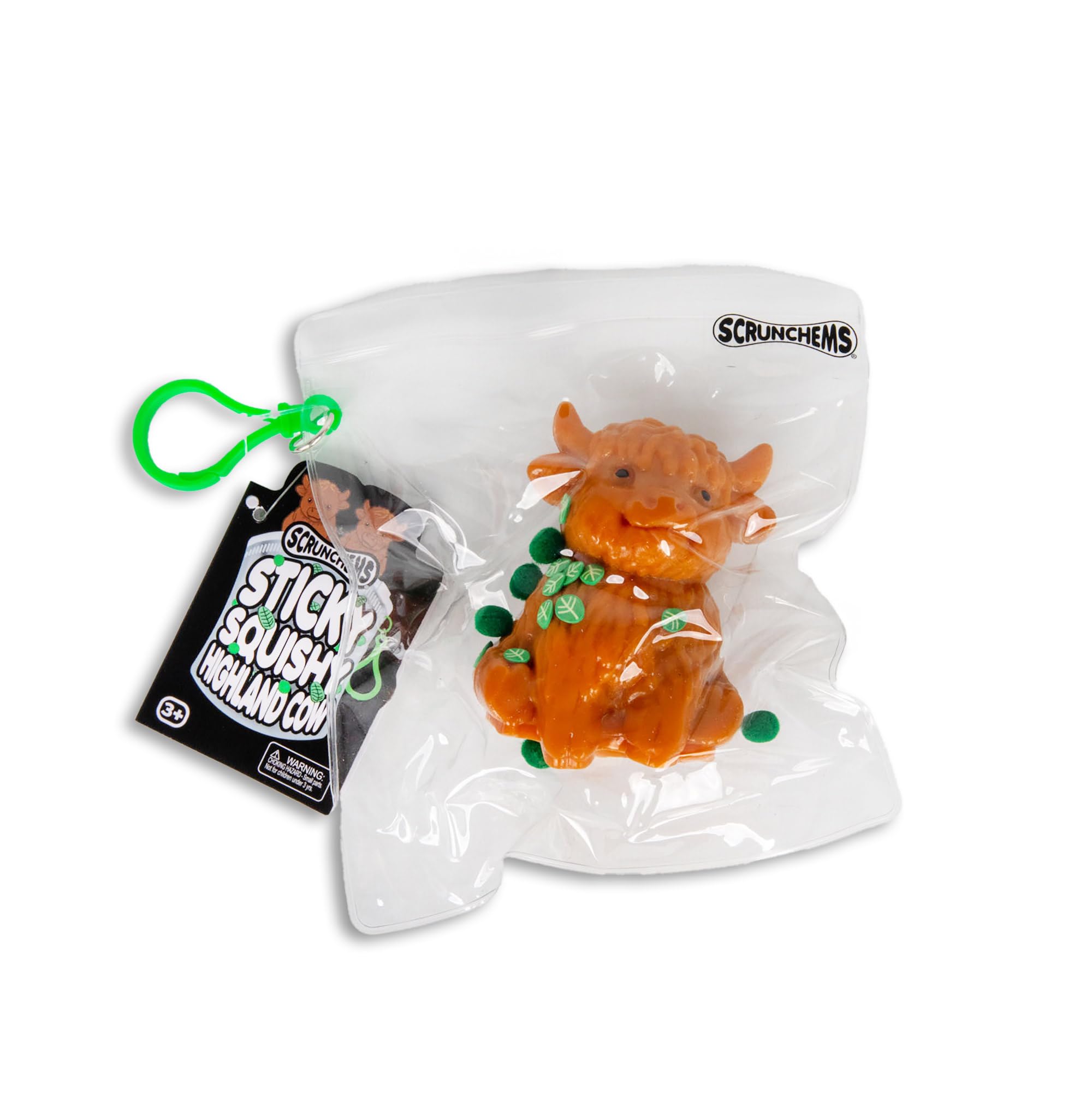 SCRUNCHEMS Sticky Squishy Highland Cow - Sensory Toy | Ages 3+ | 76g