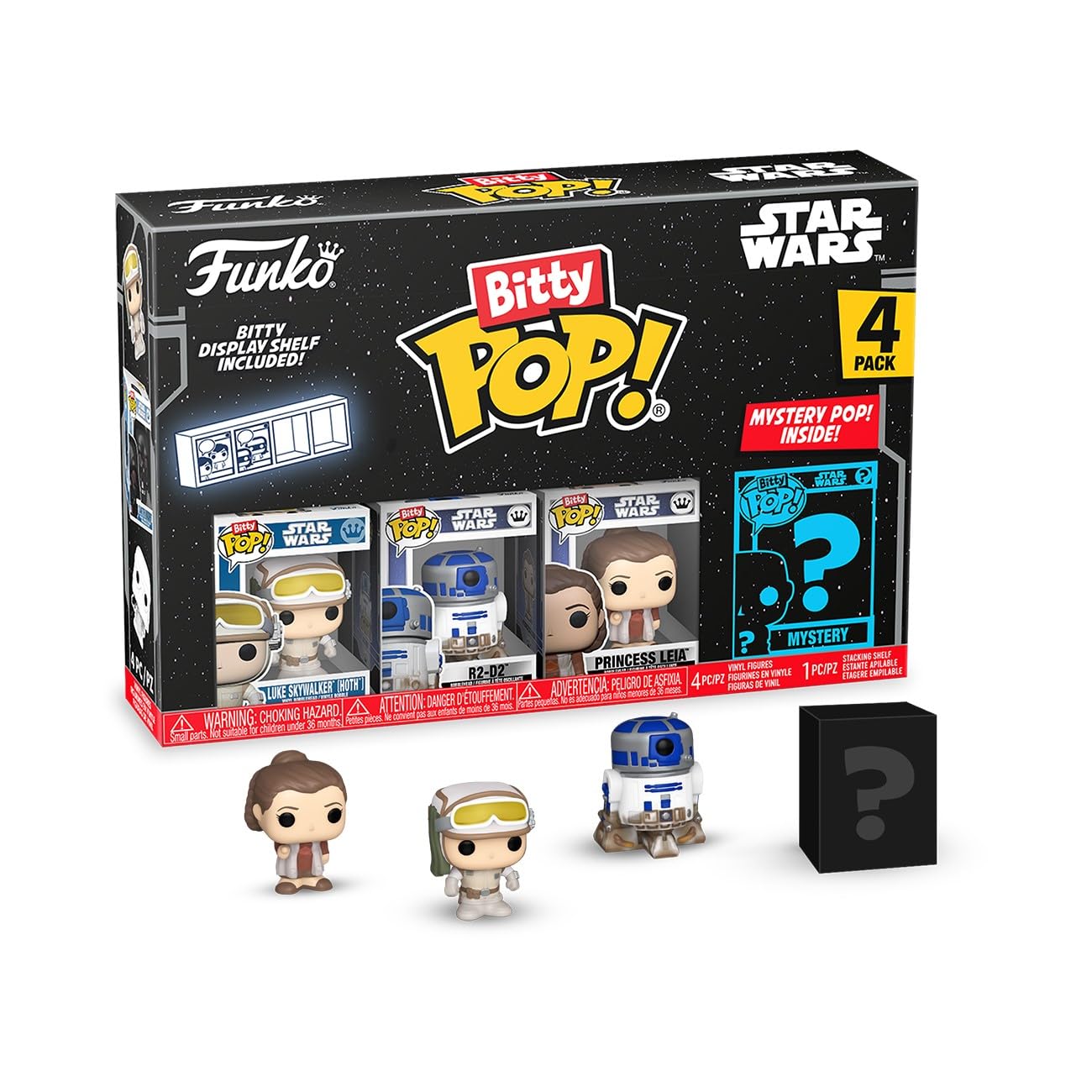 Funko Bitty Pop! Star Wars - Luke 4pk with Mystery Mini Figure Vinyl Collectible 1