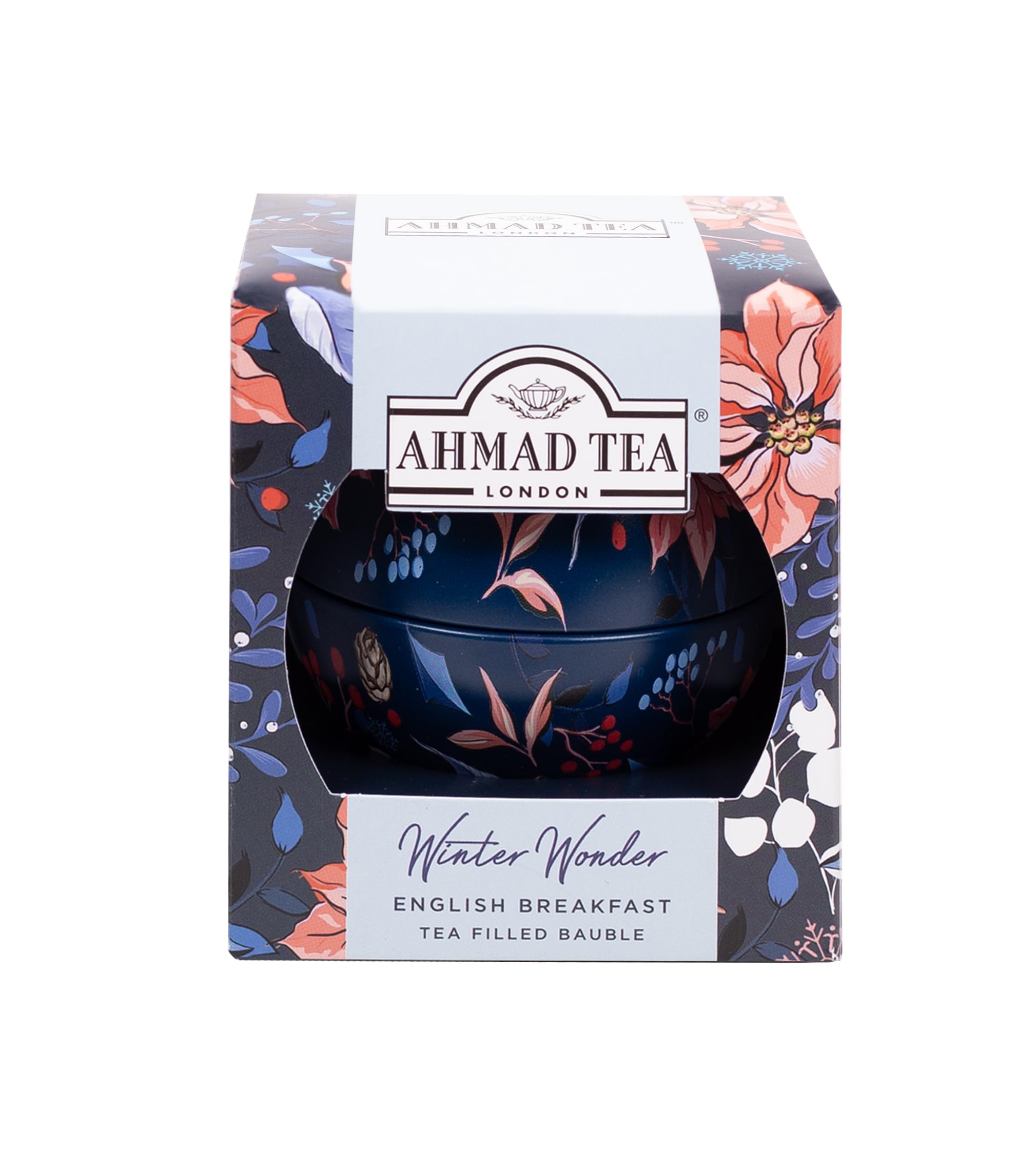 Ahmad Tea Winter Wonderland - English Breakfast Loose Leaf Tea 25g Christmas Bauble