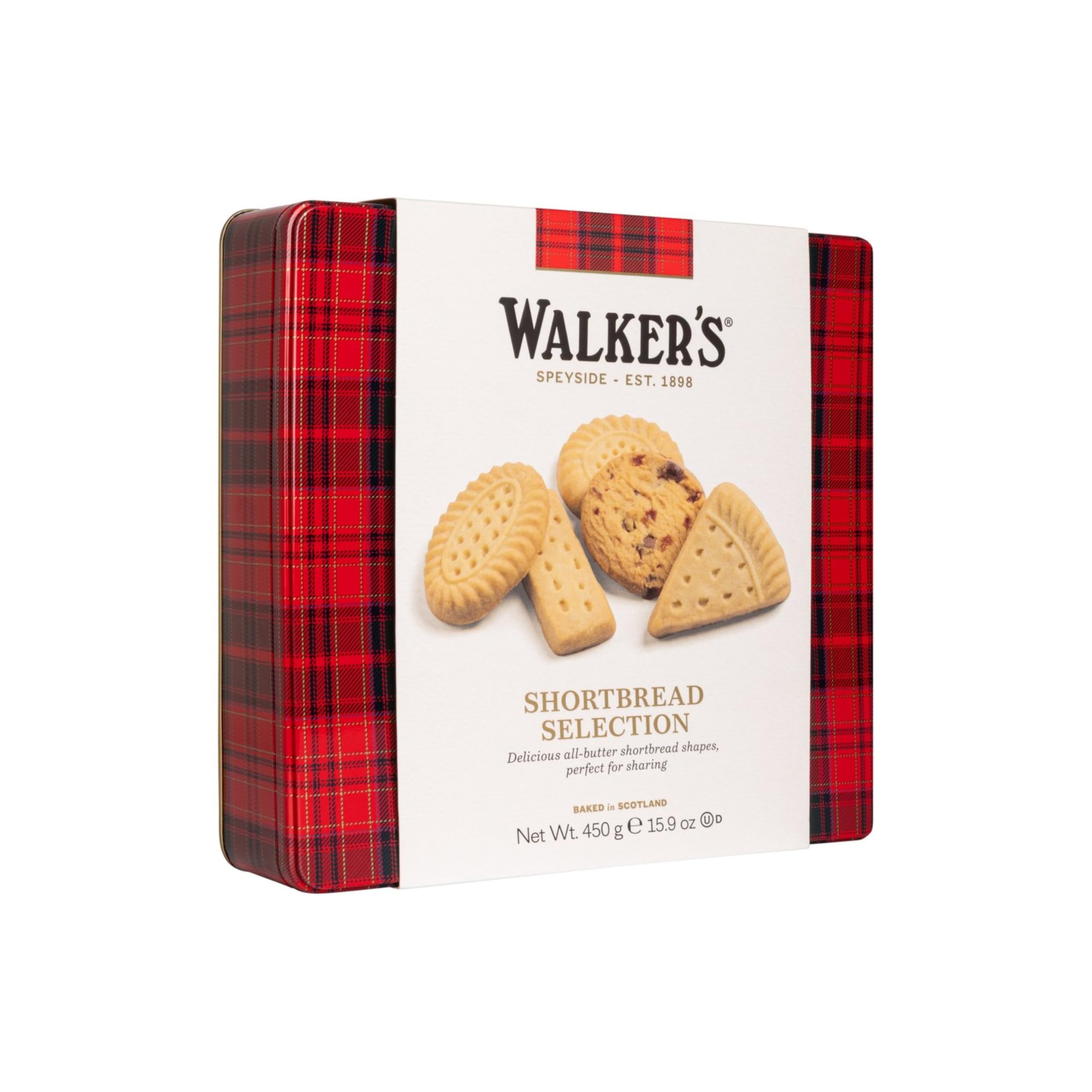Walker's Shortbread Square Shortbread Assortment Tin, Traditional Pure Butter