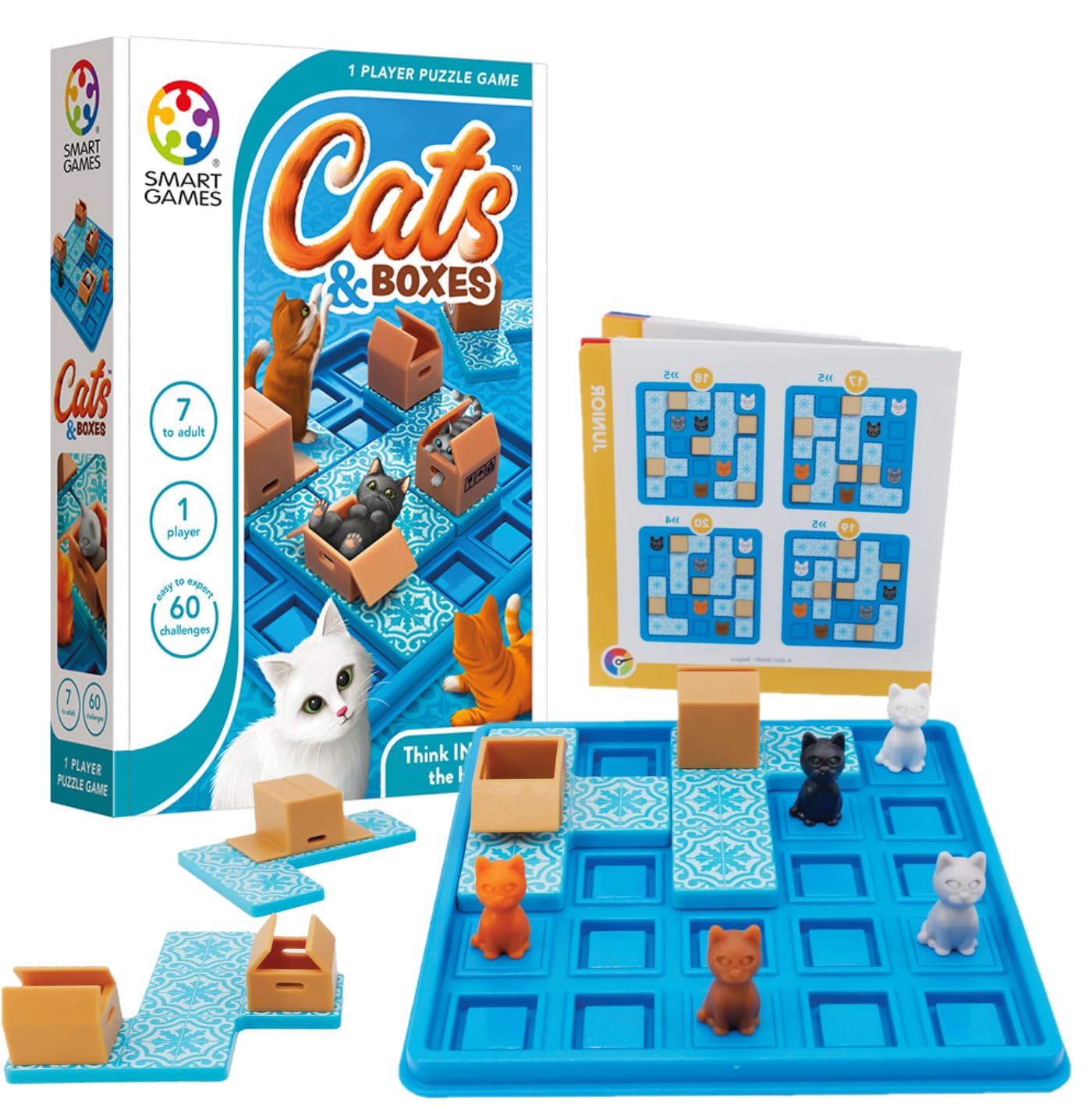 SmartGames Cats & Boxes Puzzle Game with 60 Challenges for 7+ Years 1