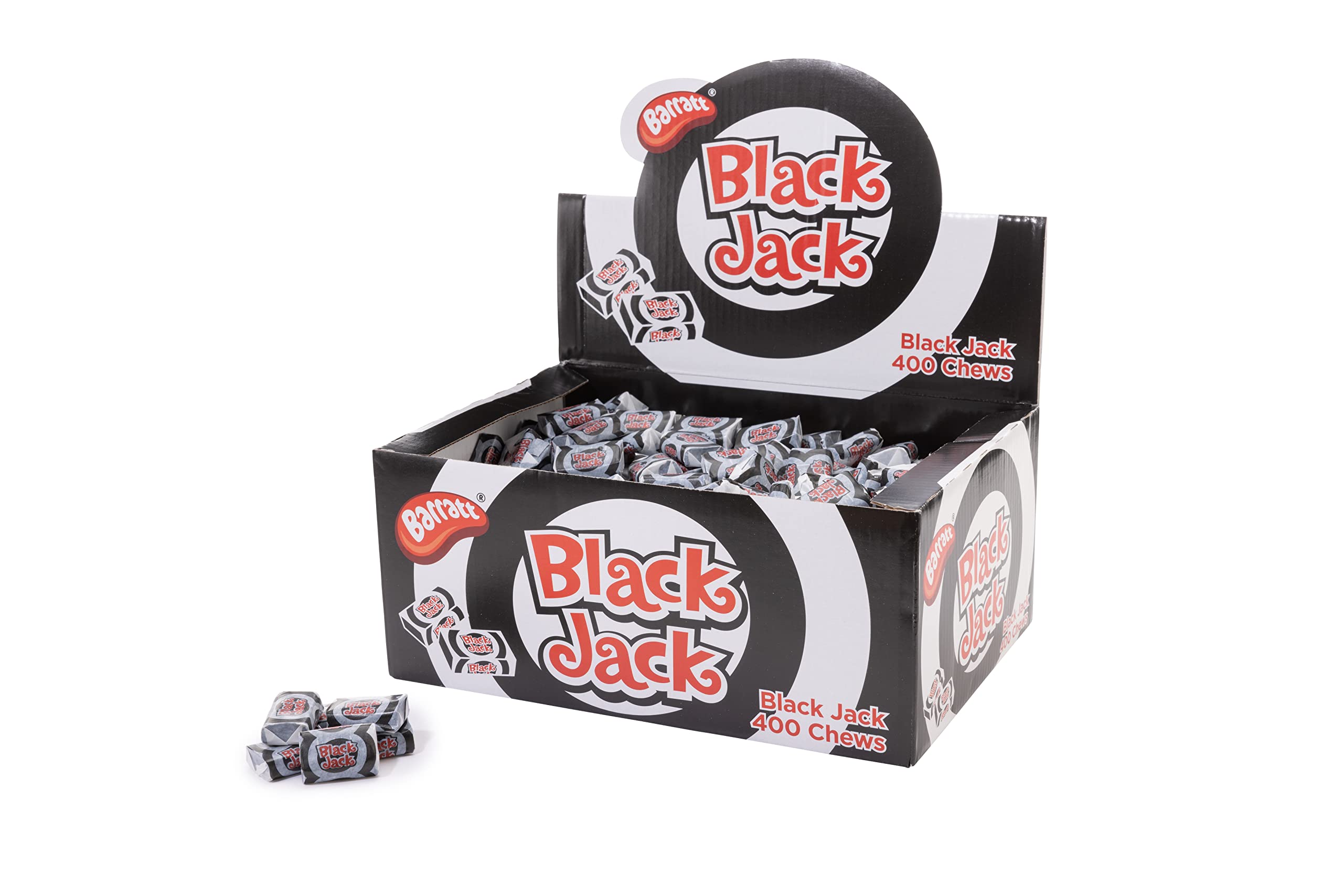 Barratt Black Jack Chews - Aniseed Flavour, 400 Count Box | 1400g