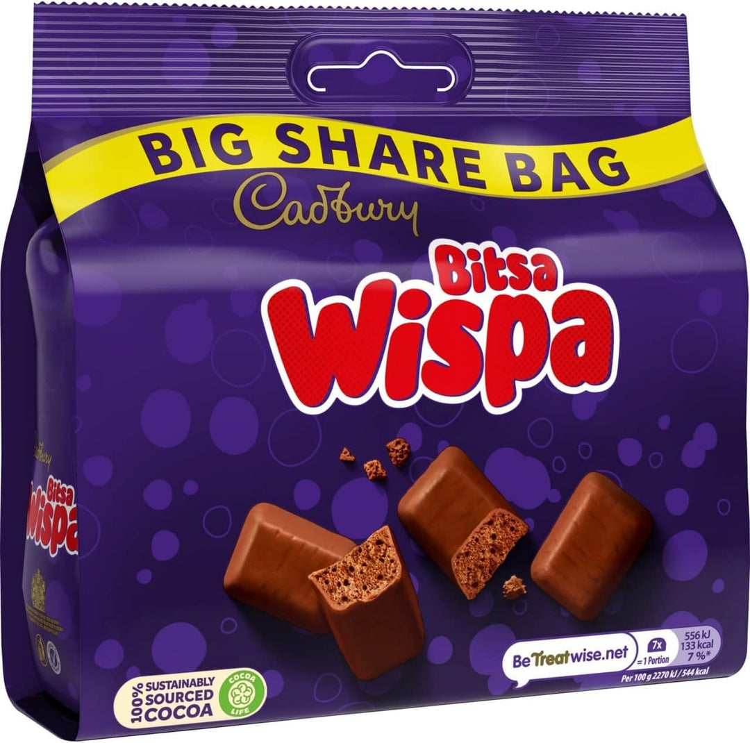 Cadbury - Bitsa Wispa Big Share Bag (Smooth & Creamy Milk Chocolate Pieces)