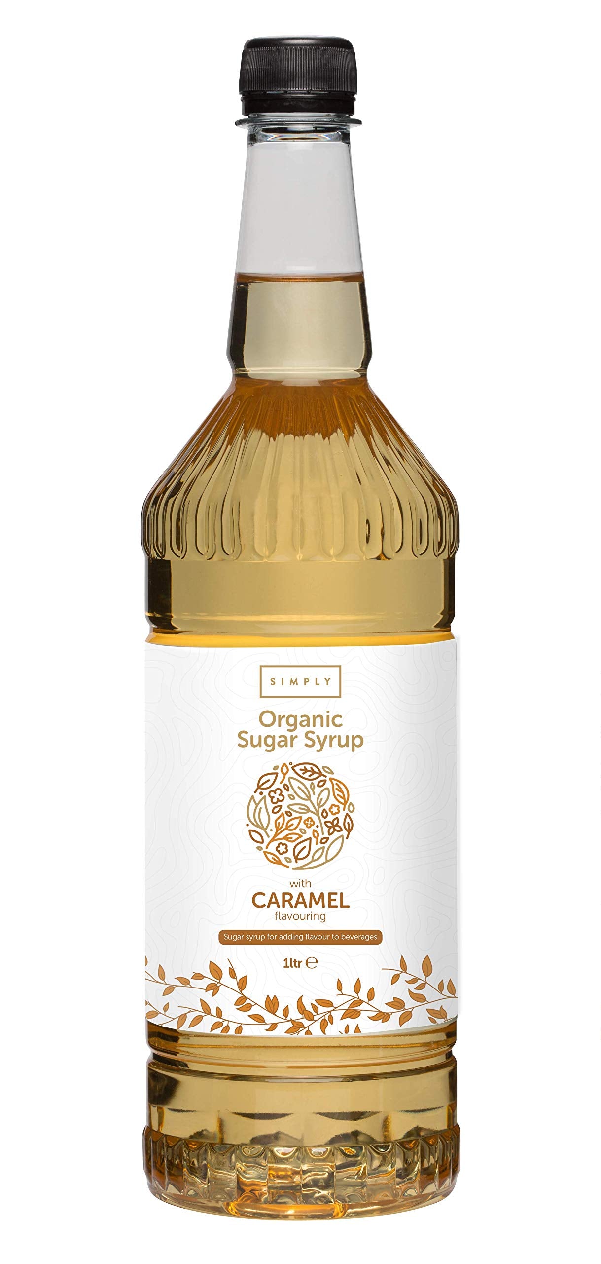 Simply Organic Caramel Flavouring Syrup - 1L Bottle | Vegan | Organic Sugar 1