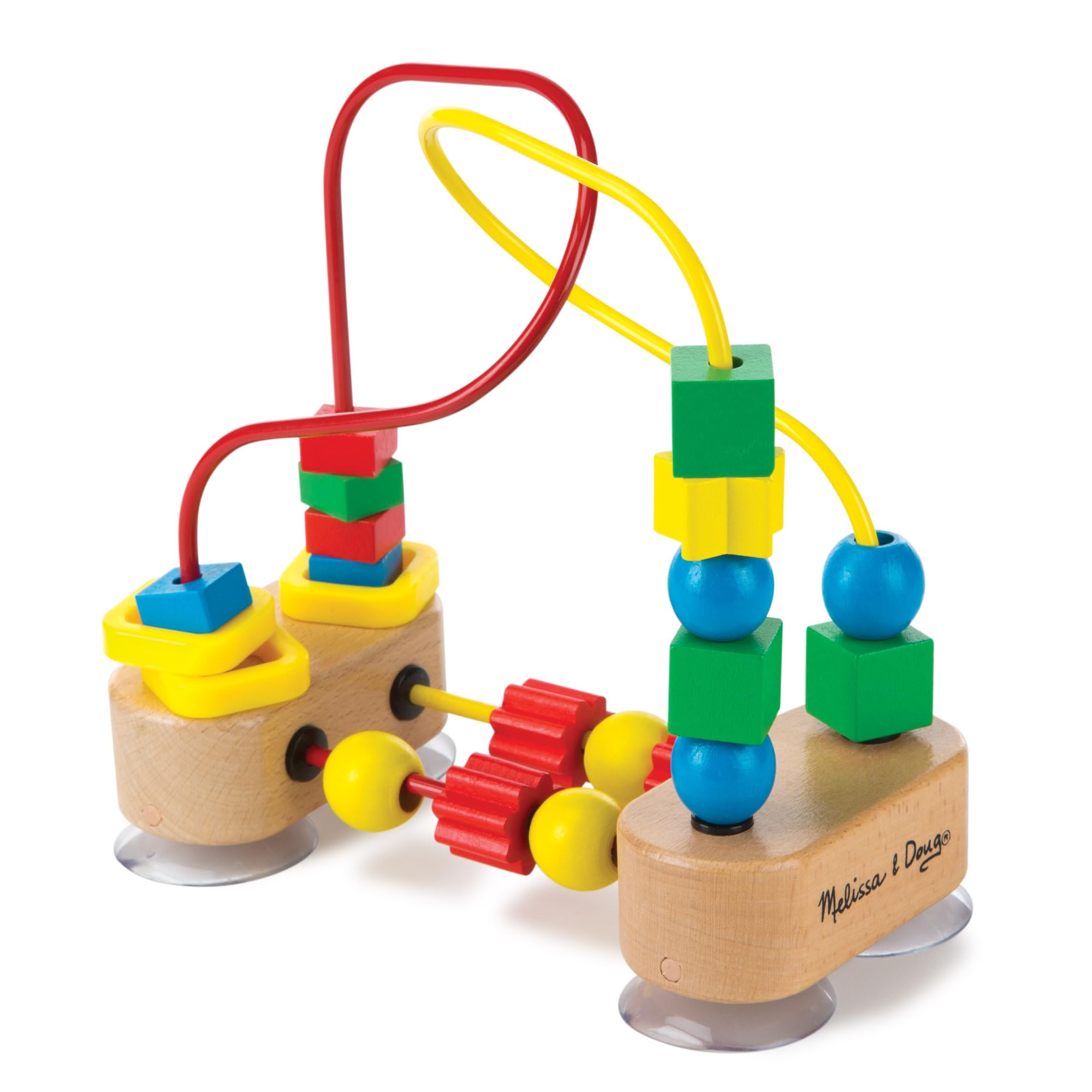 Melissa & Doug First Bead Maze Wooden Toddler Activity Toy | 18 Beads, 3 Rings | Ages 12+ Months 1