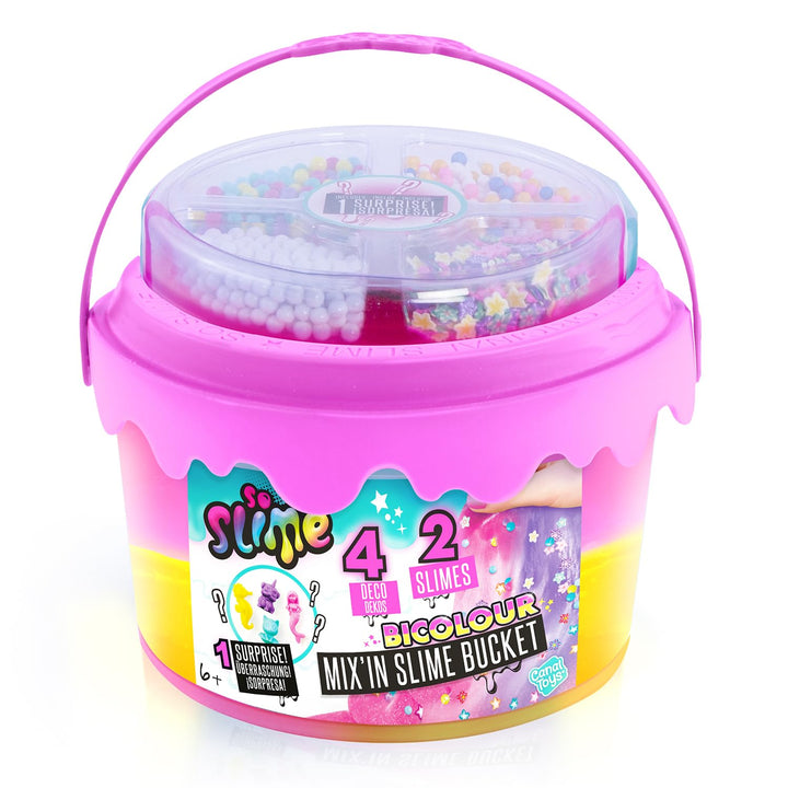 Mix'in Slime Bucket - 400g Sensory Slime with Surprise Character & Decorations