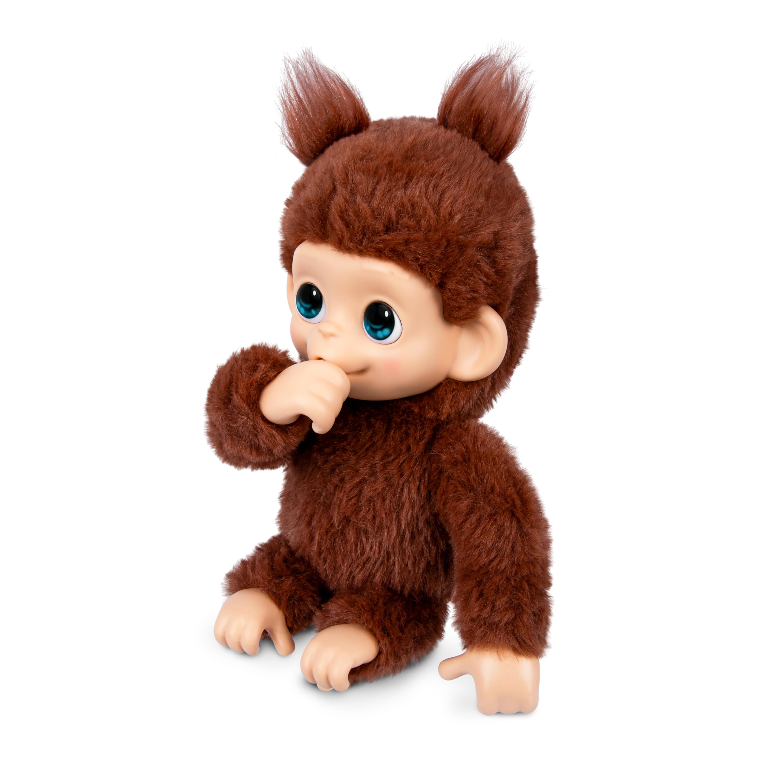 Little Live Pets Baby Monkey Minis - Chikki Cherry Interactive Plush Toy | 20+ Sounds | 7.4in Tall 4