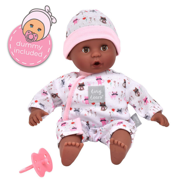 Tiny Tears Teeny Baby Doll - 30cm Soft Body with Sleeping Eyes, Pink