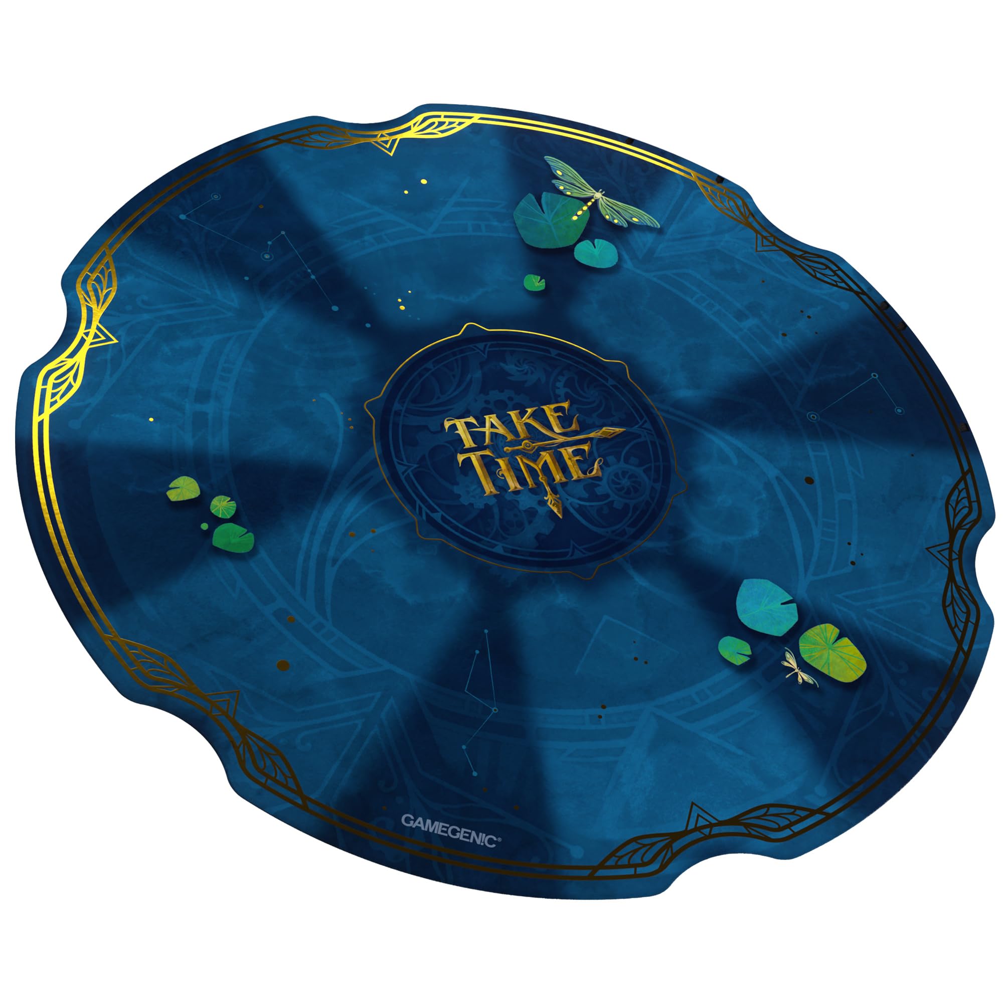Gamegenic Take Time Game Mat - Premium Rubber Surface | Gold Foil Accents | 2mm Thick 1
