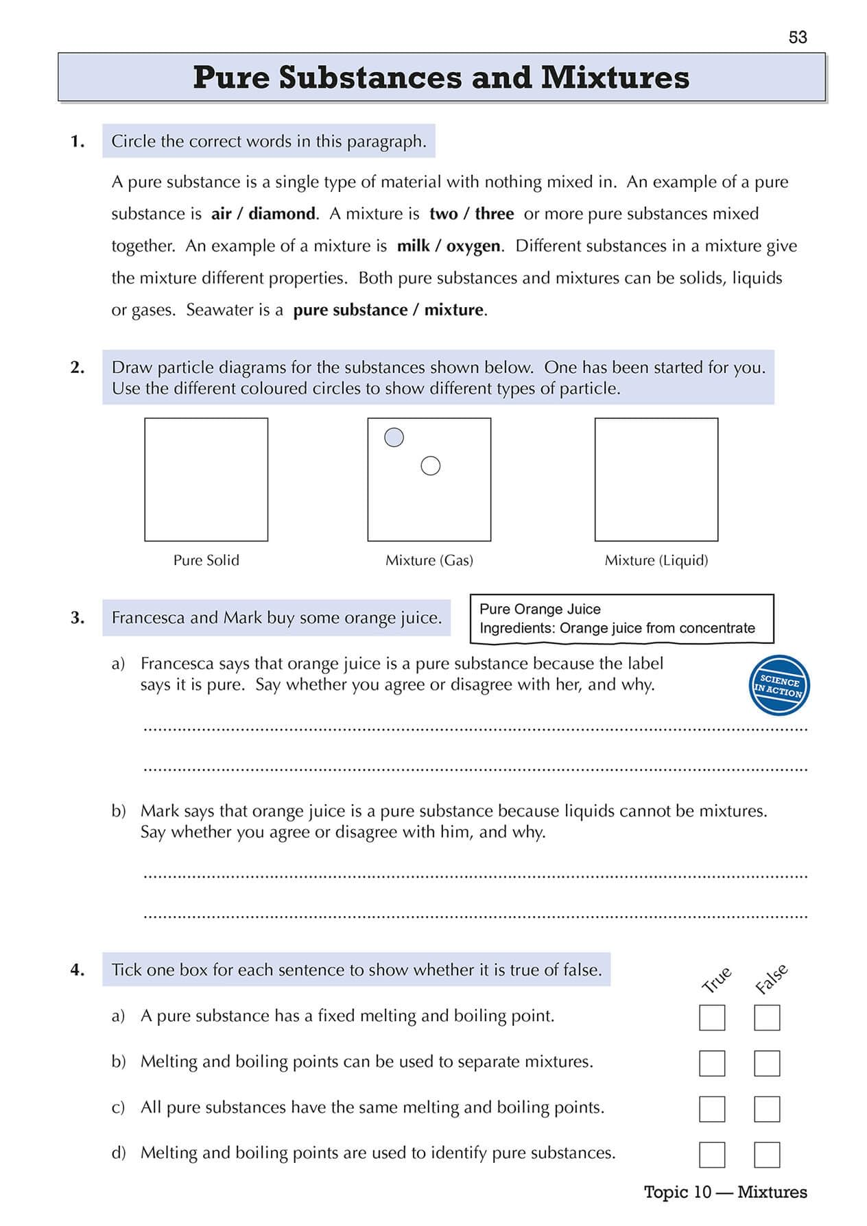 CGP KS3 Science Targeted Workbook - Year 7 Biology, Chemistry & Physics Practice | Paperback 3