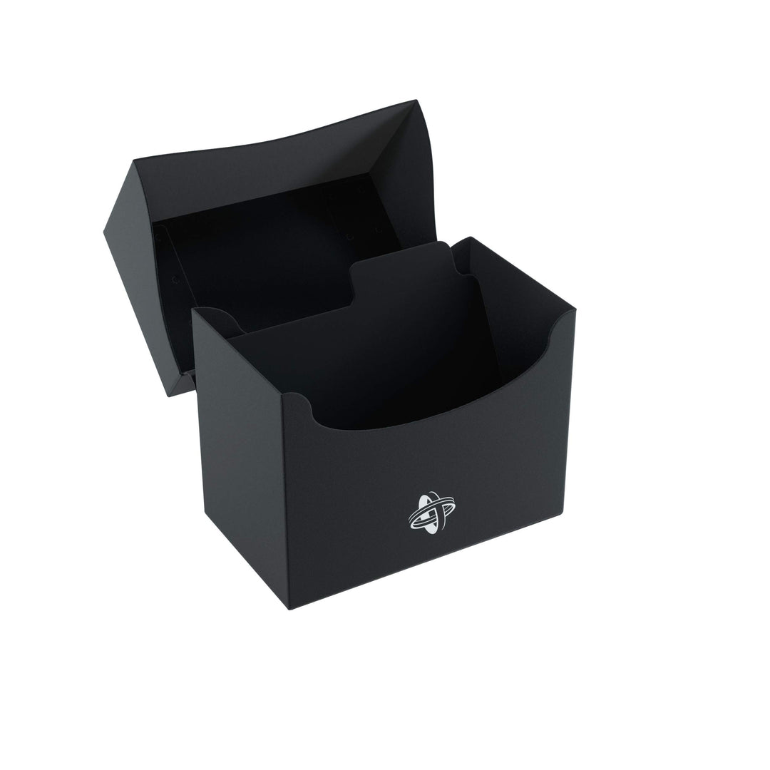 Gamegenic 80-Card Side Holder - Black, Holds 80 Double-Sleeved Cards, Sideloading Deck Box with Cobra Neck Technology