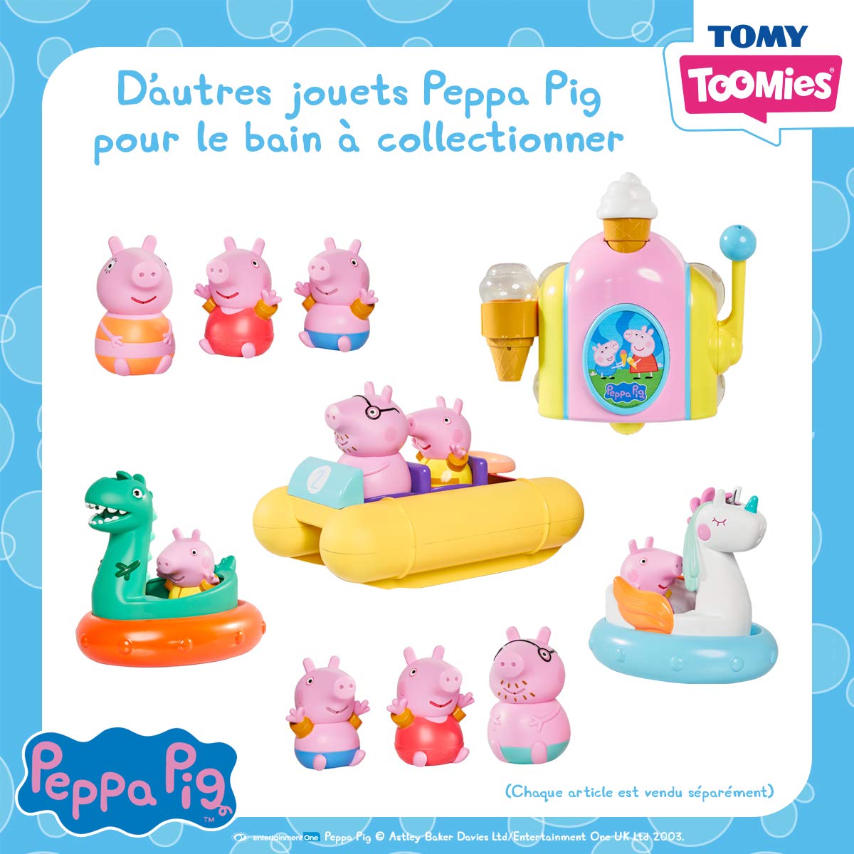 Toomies Peppa Pig Pull and Go Pedalo Bath Toy - Ages 18 Months+ 8