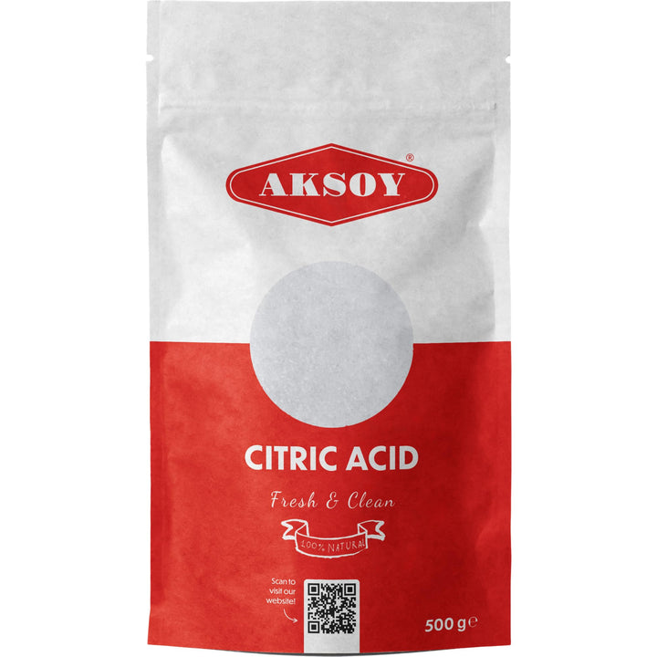 Aksoy - Citric Acid Food Grade 500g | Non-GMO, for Bath Bombs, Cleaning, Canning & Sour Drinks