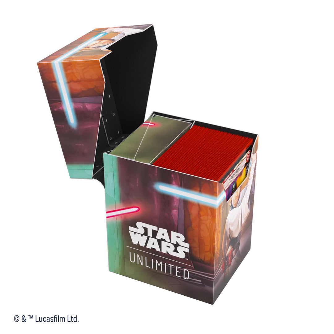 Gamegenic Star Wars Unlimited Soft Crate - Obi-Wan Kenobi/Darth Maul Deck Box with Token Storage