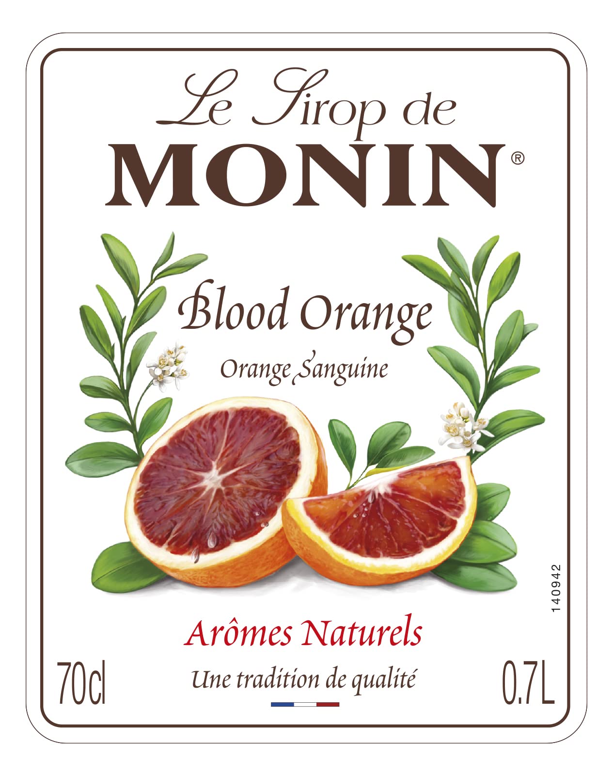 Monin Premium Blood Orange Syrup - 700ml for Cocktails & Mocktails | Vegan-Friendly 2