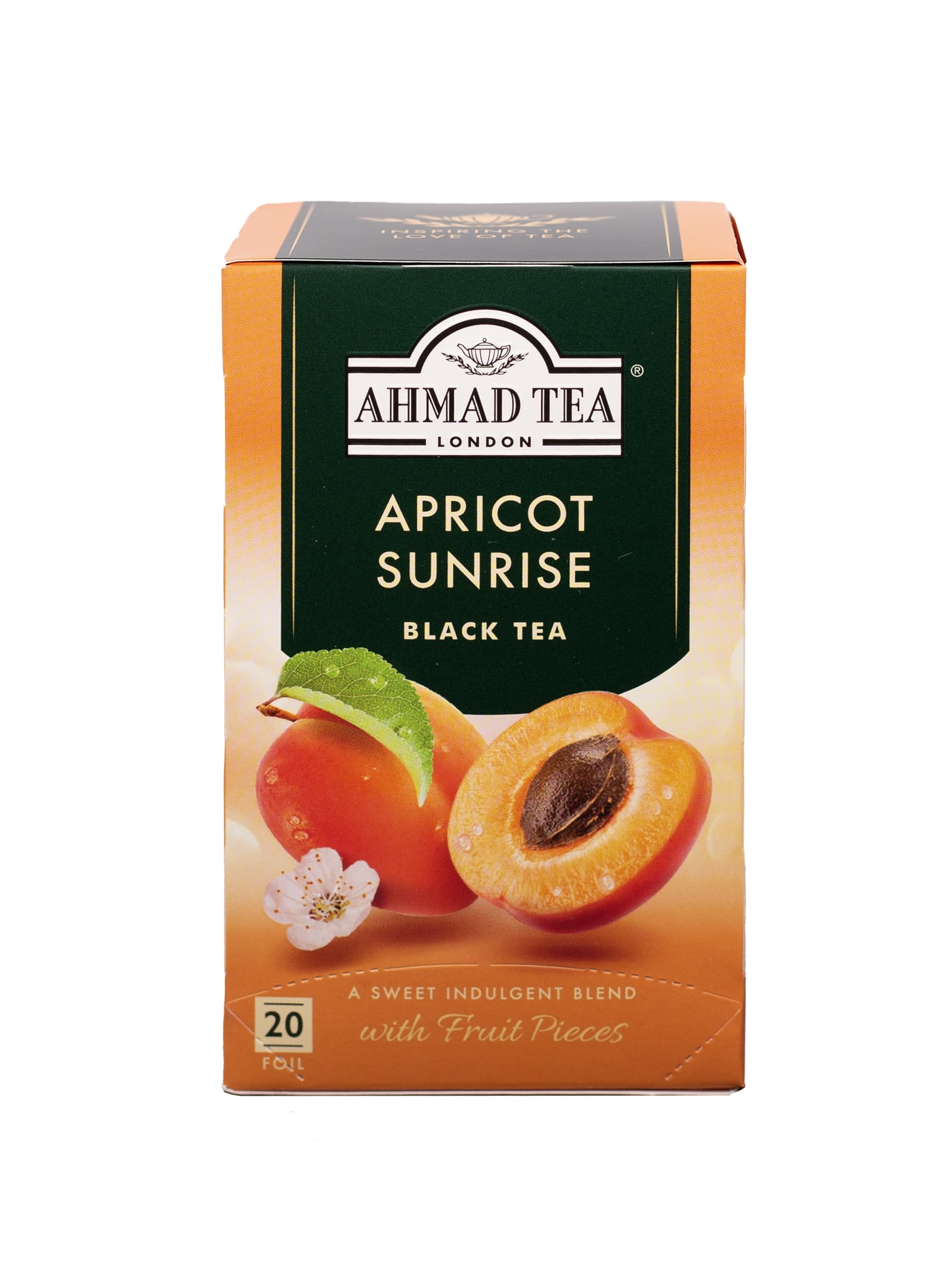 Ahmad Tea Apricot Sunrise Fruit Black Tea | 20 Teabags | Black Tea with Apricot Flavoring 1