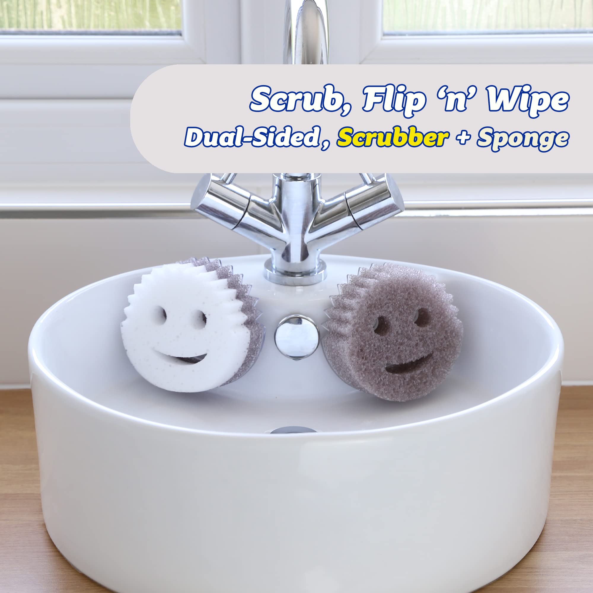 Scrub Daddy - Scrub Mommy Dual-Sided Non-Scratch Cleaning Sponge (Twin Pack) 5
