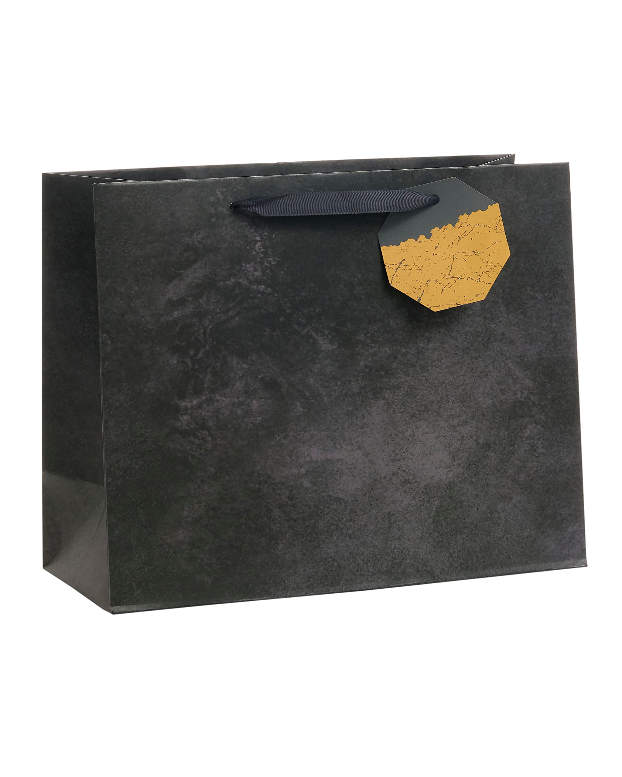 UK Greetings Large Gift Bag for Him/Her/Friend - For Birthdays, Valentine's Day & Other Events - Black Design 1