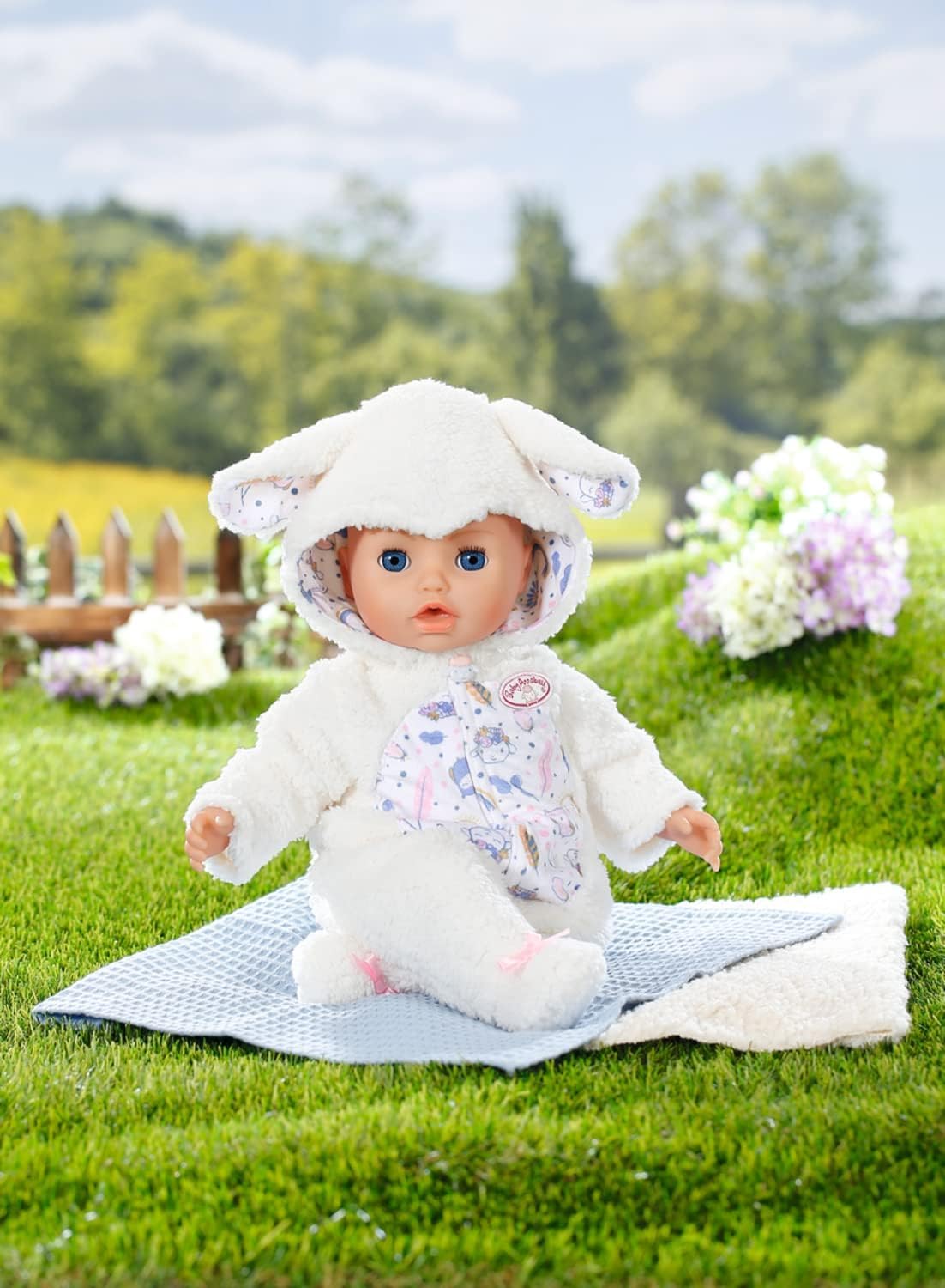 Baby Annabell Sheep Onesie 709825 - Fits Dolls up to 43cm | Cream Cotton | Ages 3+ 2