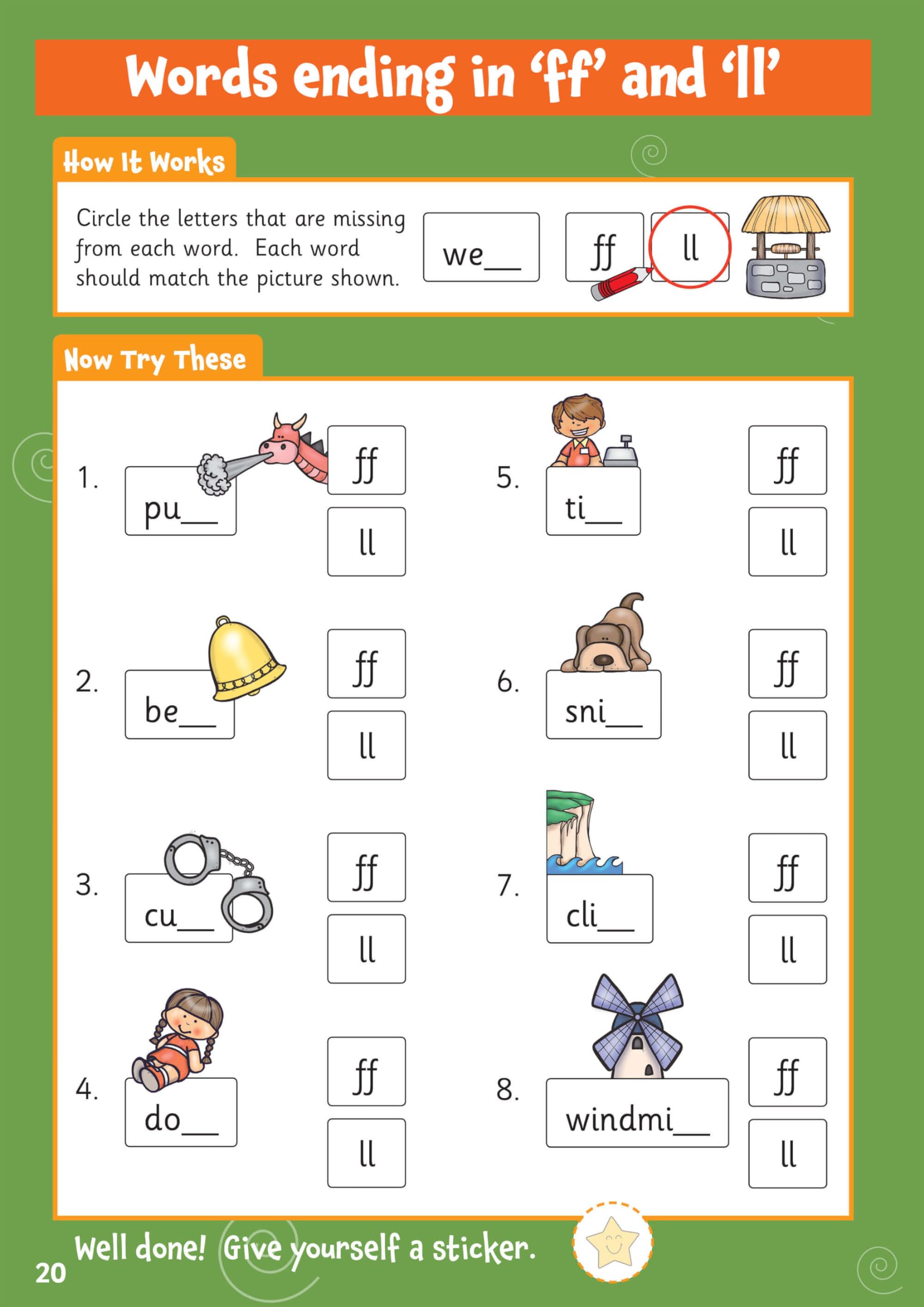 CGP 10 Minutes a Day Spelling for Ages 5-7 Activity Book with Reward Stickers 4