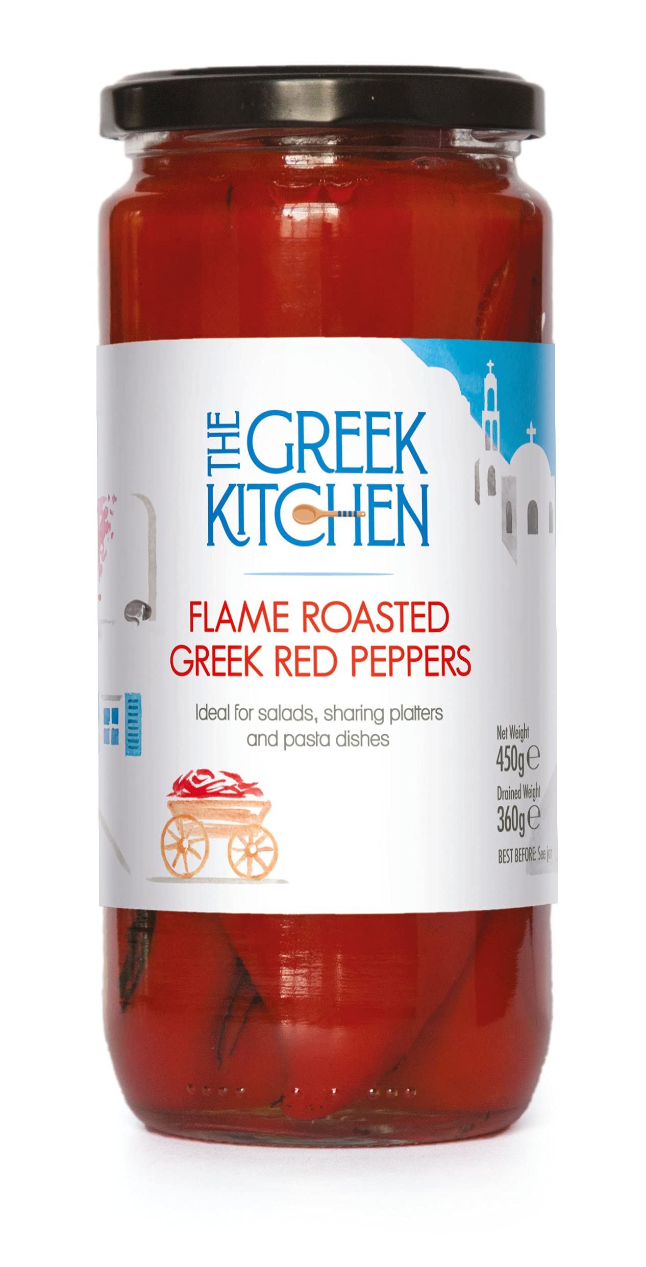 The Greek Kitchen - Flame Roasted Red Peppers 360g