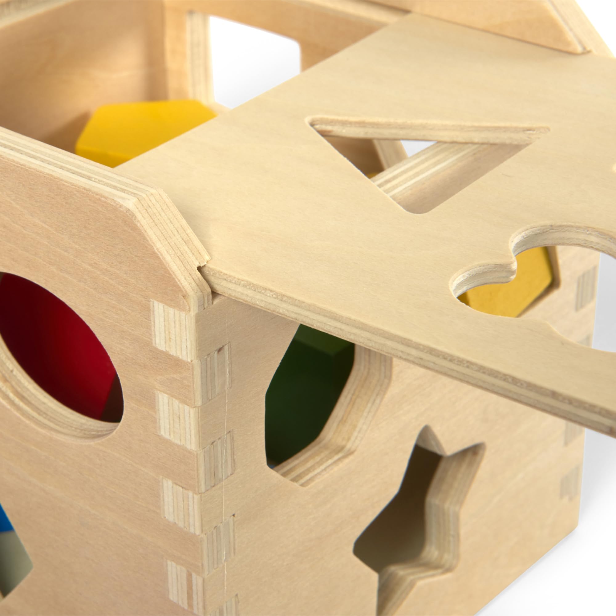 Melissa & Doug Wooden Shape Sorting Cube - Developmental Toy for Ages 2+ | 12 Shapes Included 9