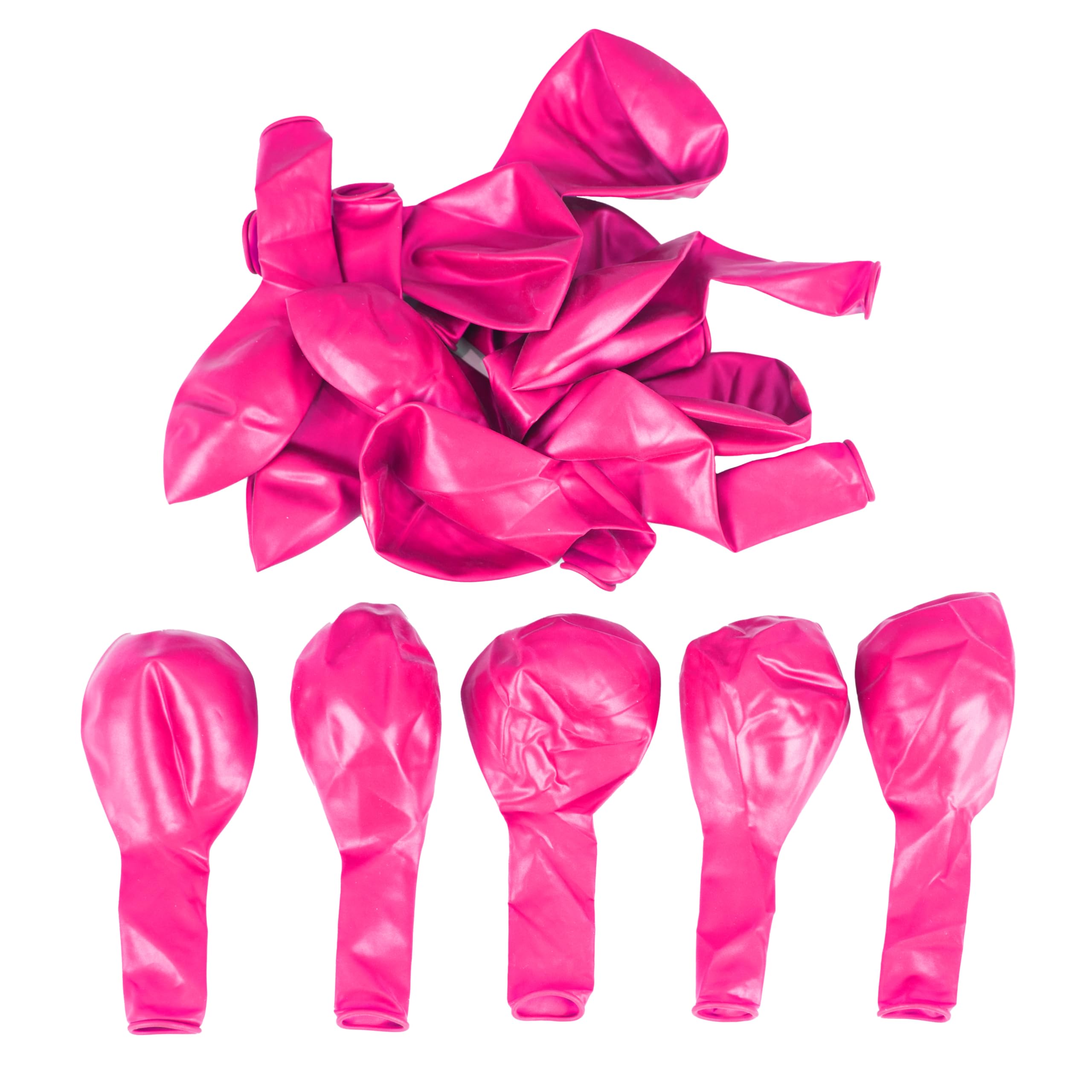 SHATCHI Fuchsia Pink Balloons - 25 Pack, 12 Inch Thick Latex, Biodegradable | Supports Helium & Air 8