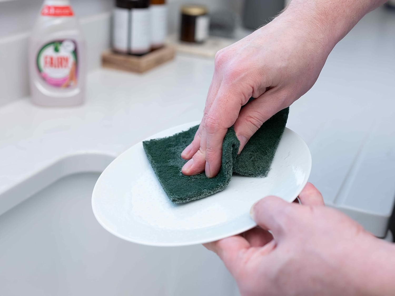 Addis Fairy Original Extra Strong Scourer Pads, Pack of 3, Mixed Colours (Green, Black & Red) 4