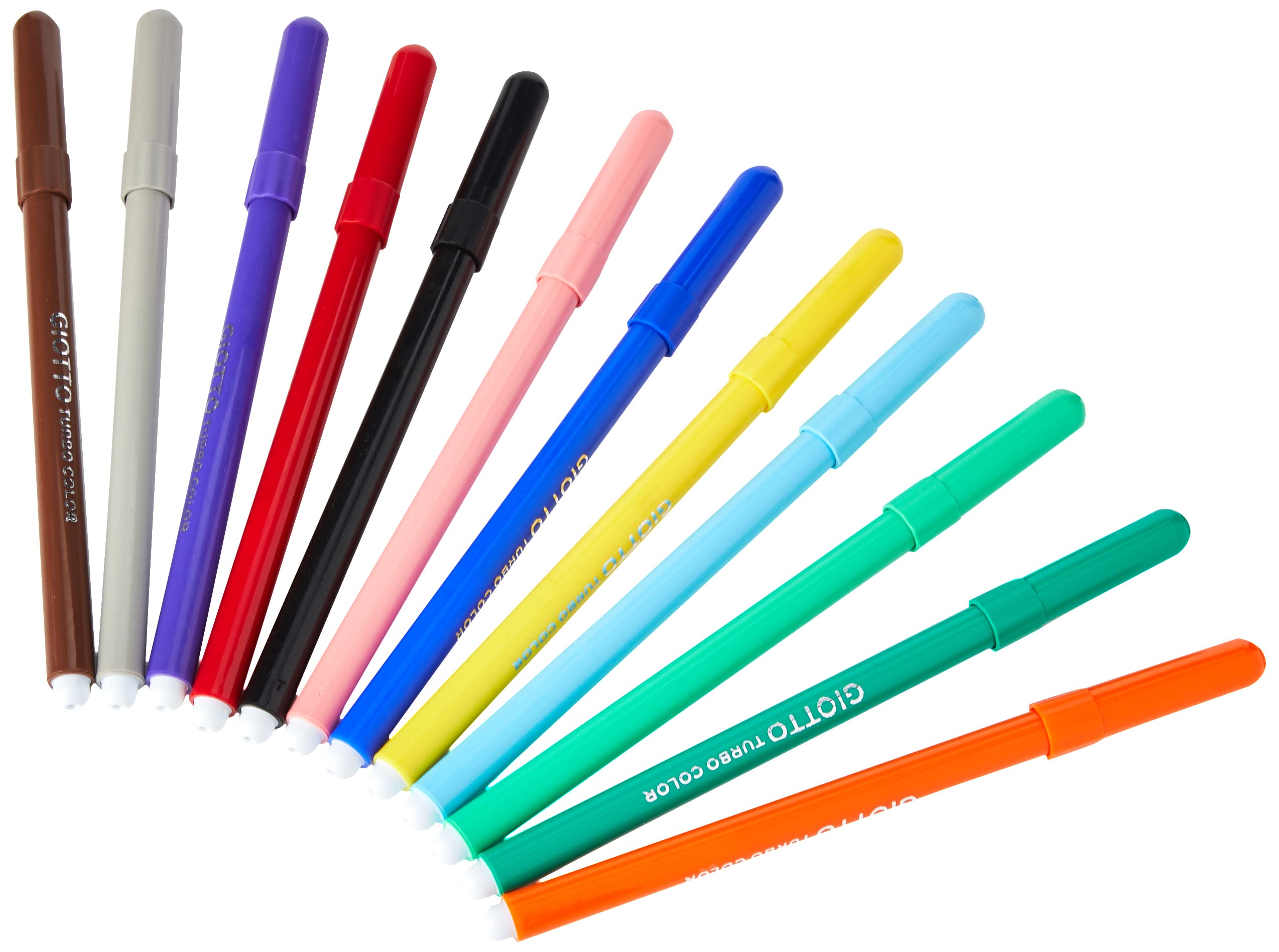 GIOTTO Turbocolor Felt Tip Fibre Pens - 144 Count School Pack | Fine 2.8mm Nib | Washable Ink 2