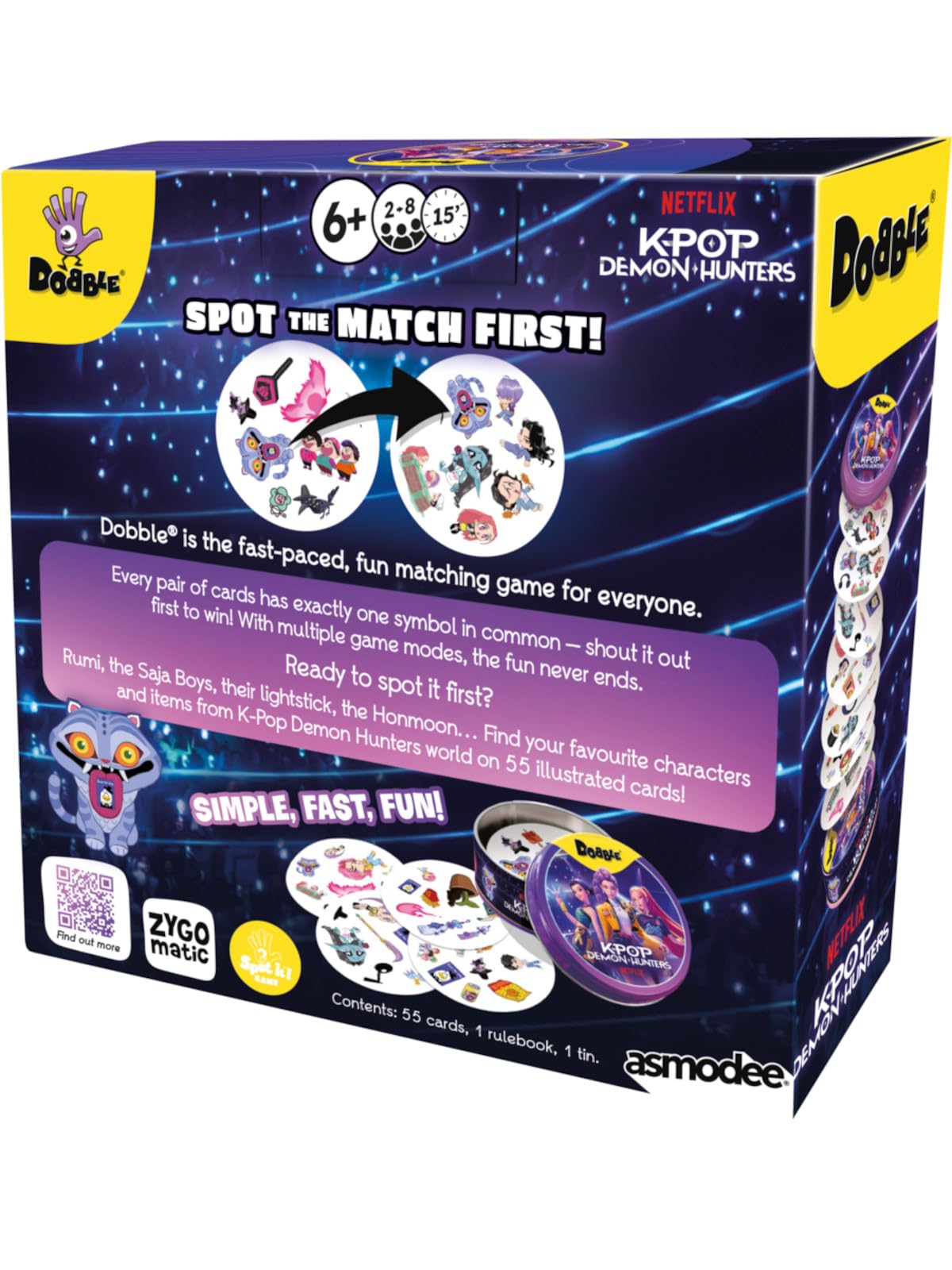 Asmodee Dobble K-POP Demon Hunters Family Card Game | Ages 6+ | 2-8 Players 5