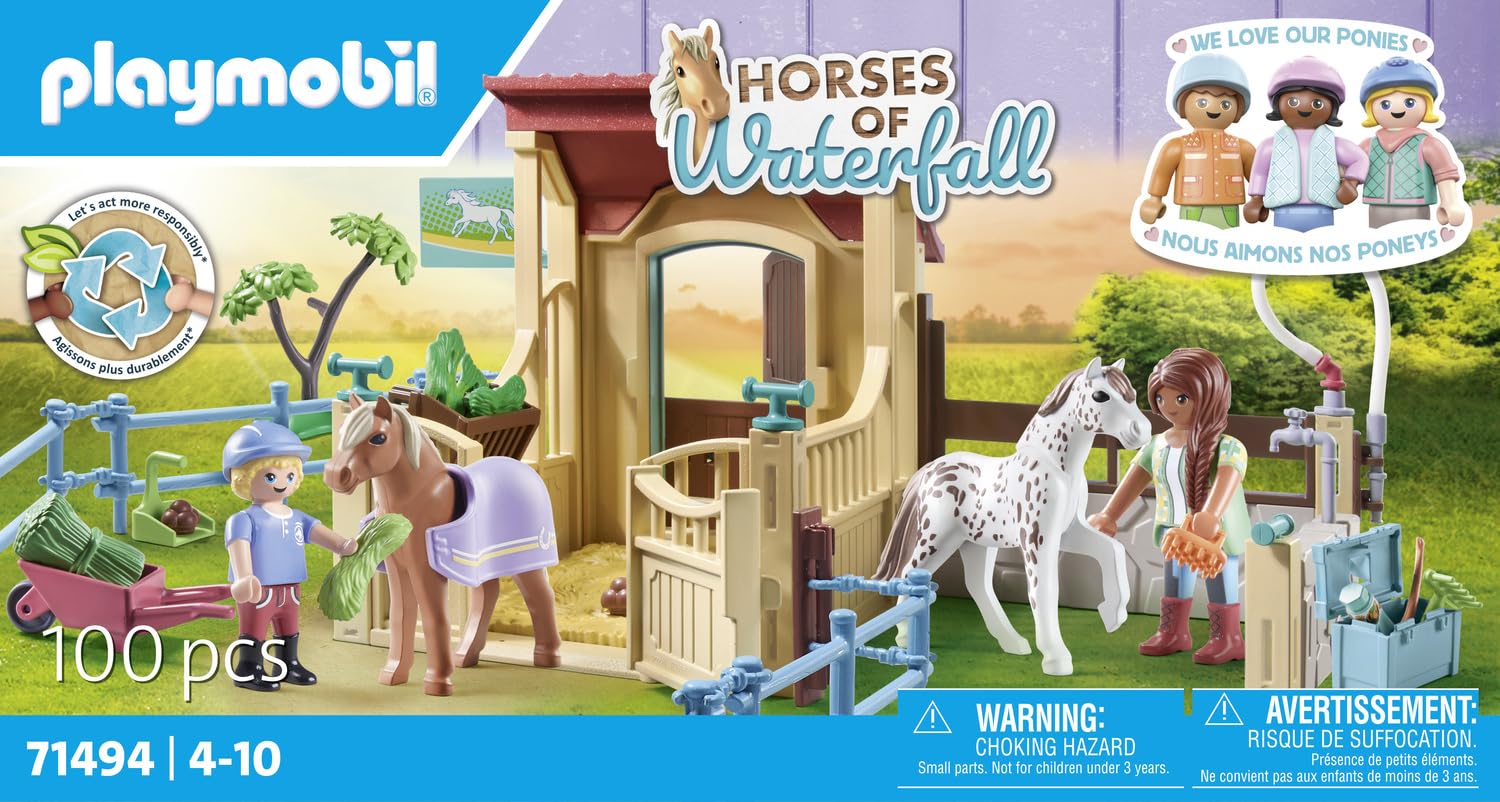 Playmobil 71494 Horses of Waterfall Riding Stable Playset - Ages 4+ 5