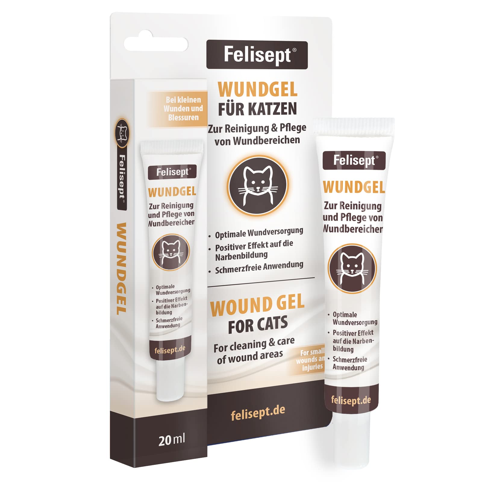 Felisept Wound Gel for Cats - Antiseptic Wound Care | 20ml | Painless Application