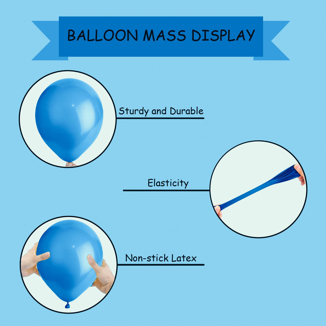SHATCHI Rainbow Balloons 50 Pack - 12 Inch Metallic Latex Party Decorations