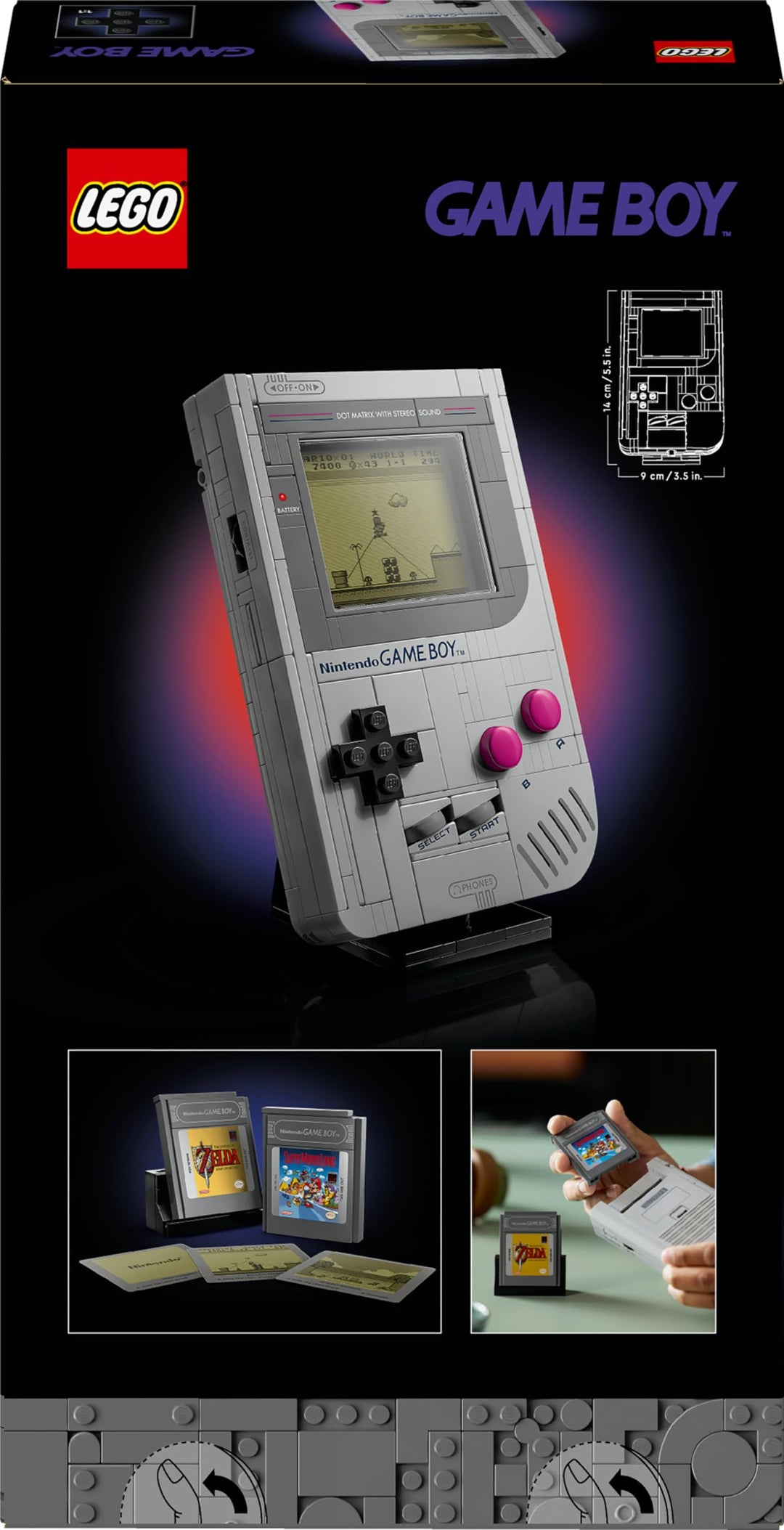 LEGO Super Mario Game Boy Building Set 72046 - Nintendo Display Model for Adults