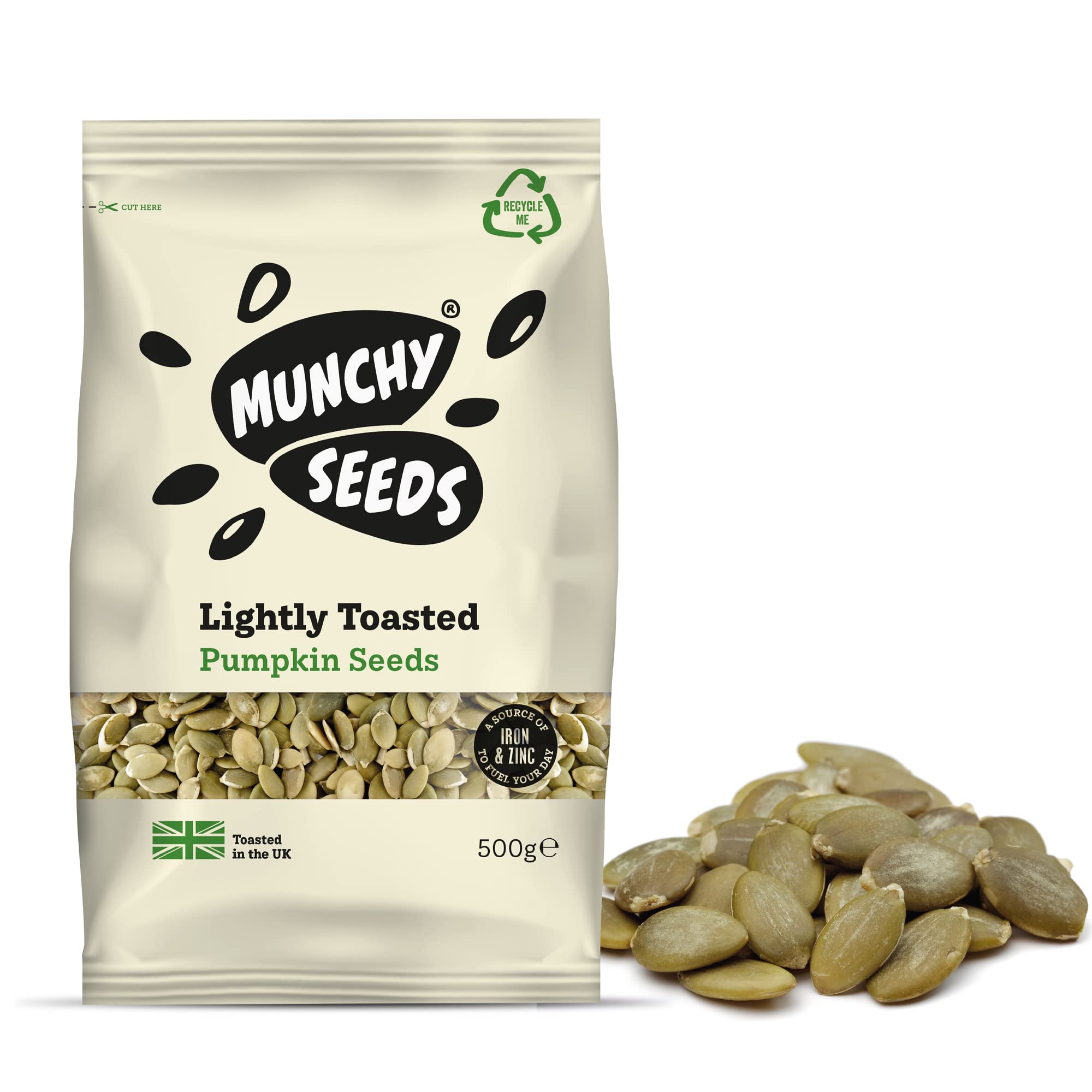 Munchy Seeds Lightly Toasted Pumpkin Seeds - Source of Protein & Gluten Free | 500g Pack 2