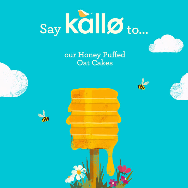Kallo Honey Puffed Oat Cakes – Gluten-Free, High Fibre, Cholesterol-Lowering Snack