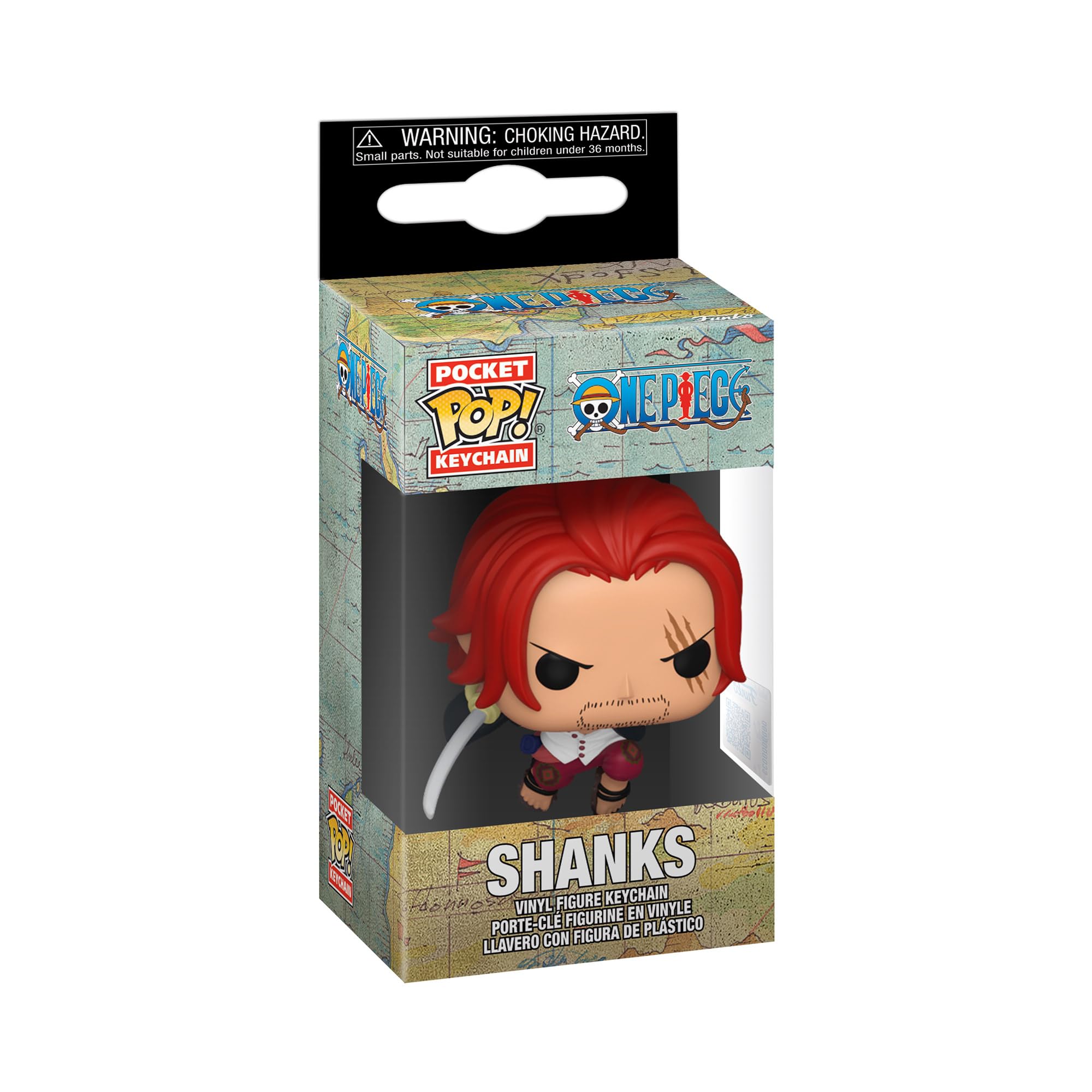 Funko POP! Keychain One Piece - Shanks Vinyl Figure | 4.63-in Tall | Multicolor