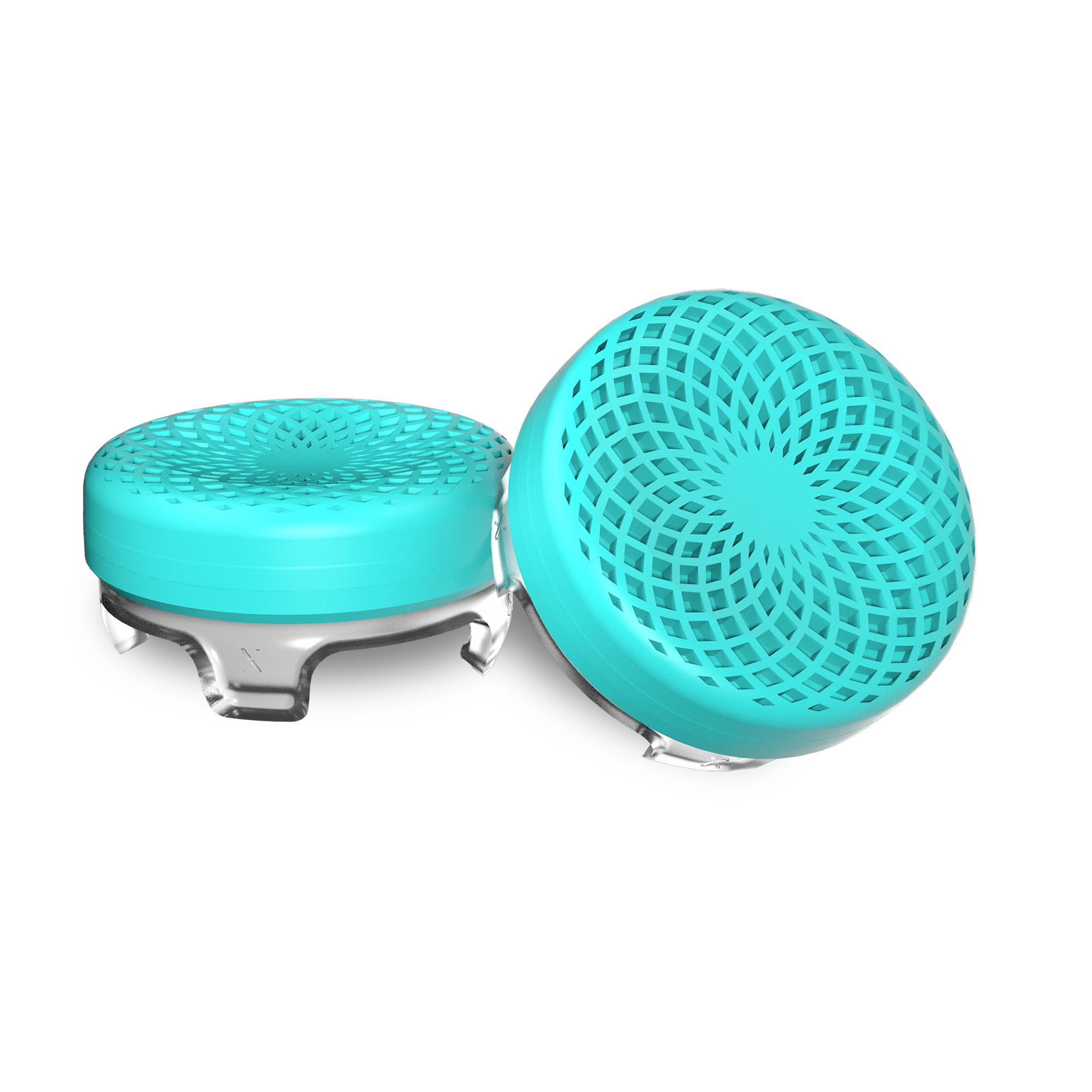 KontrolFreek Lotus Thumb Grips - Mid-Rise Height (6.1mm) | Blue-Green Rubber | For PS5 & PS4