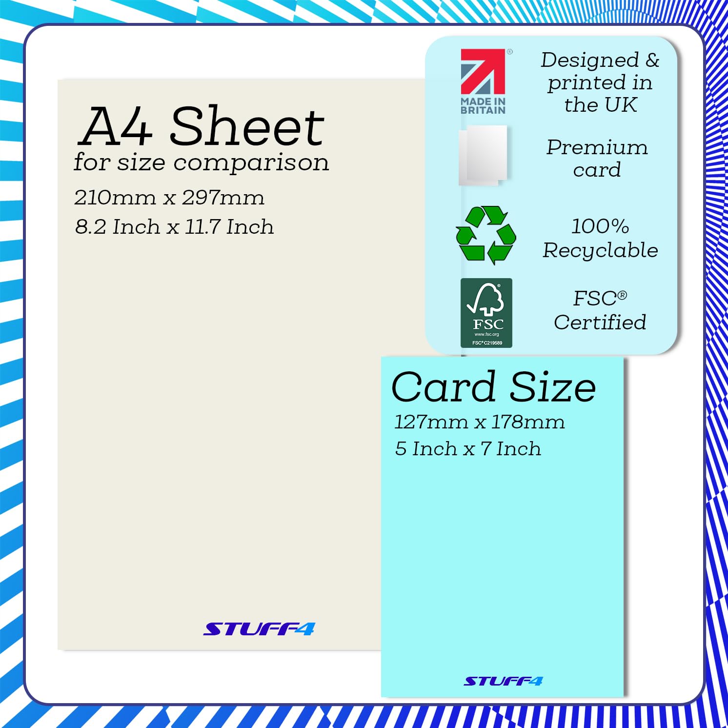 Stuff4 4th Anniversary Card for Women Men | Vintage Newspaper Married in 2022 | 5x7 Inch Greeting Card 6