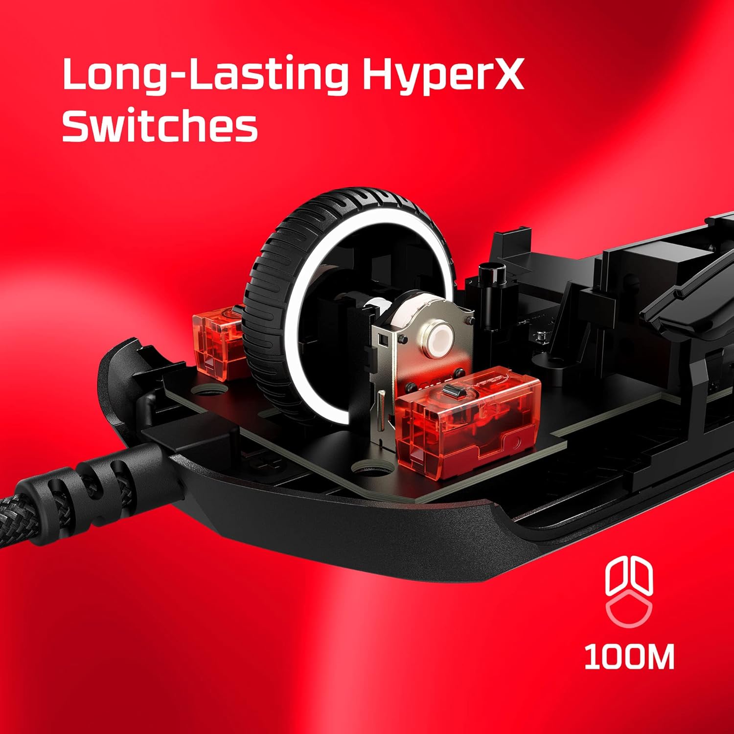 HyperX Pulsefire Haste 2 Gaming Mouse – Ultra-Light 53g with 26K Sensor, 8000Hz Polling, RGB, 6 Programmable Buttons 7