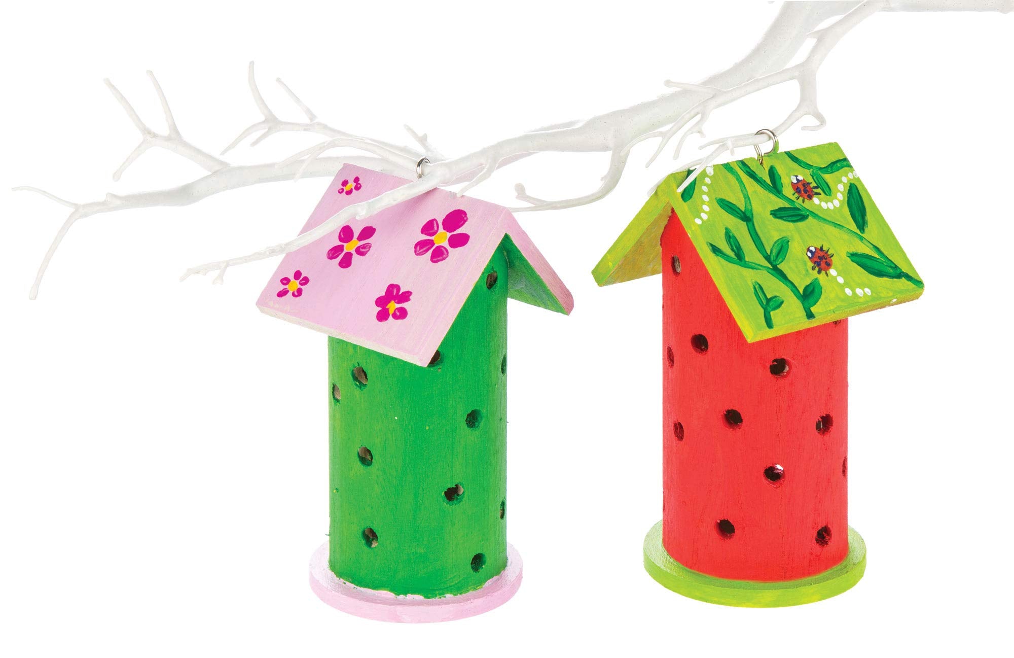 Baker Ross AV954 Wooden Ladybird House Craft Kit - Pack of 2 | 13cm x 7cm | Wood 3
