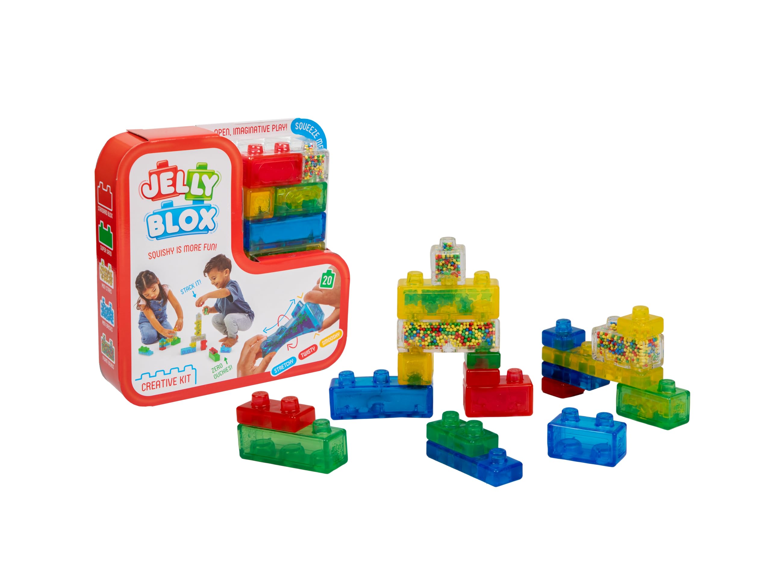 Jelly Blox Creative Kit Stacking Blocks | Squishy Sensory Play | Ages 2+ 2