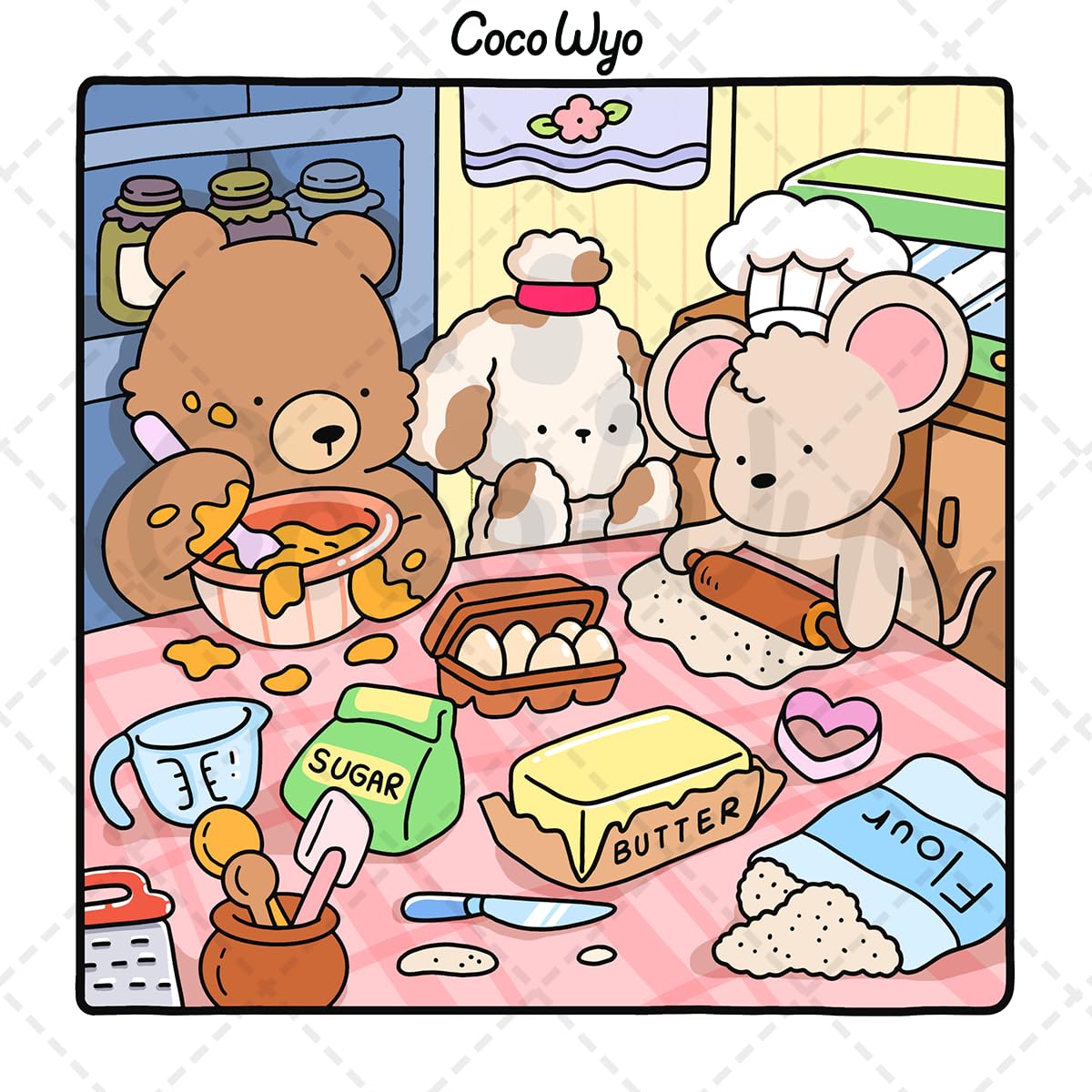 Coco Wyo Cozy Friends: Coloring Book for Adults and Teens | 40 Pages | 8.5 x 8.5 in 2