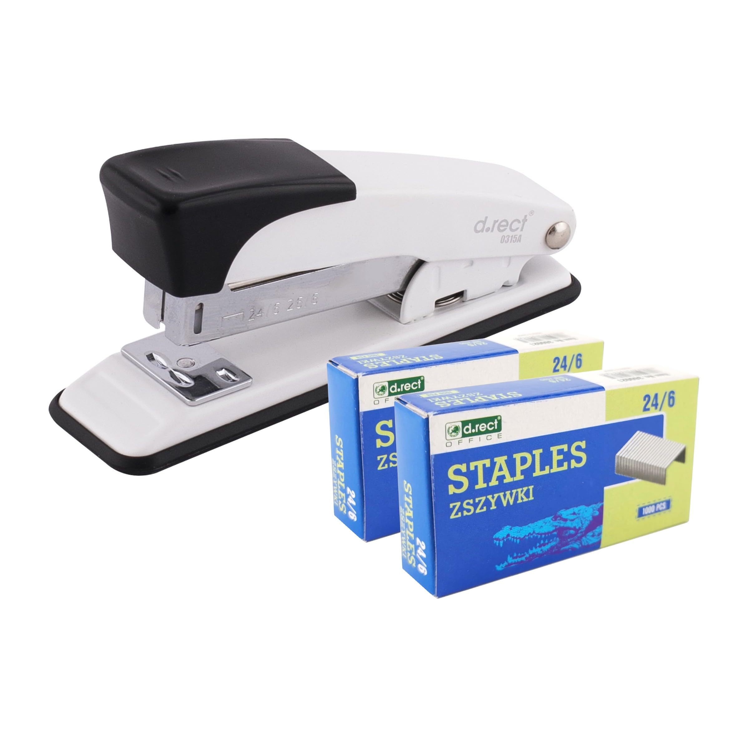 D.RECT 315A Metal Desktop Stapler - 30 Sheet Capacity | 50mm Depth | 5-Year Warranty 1