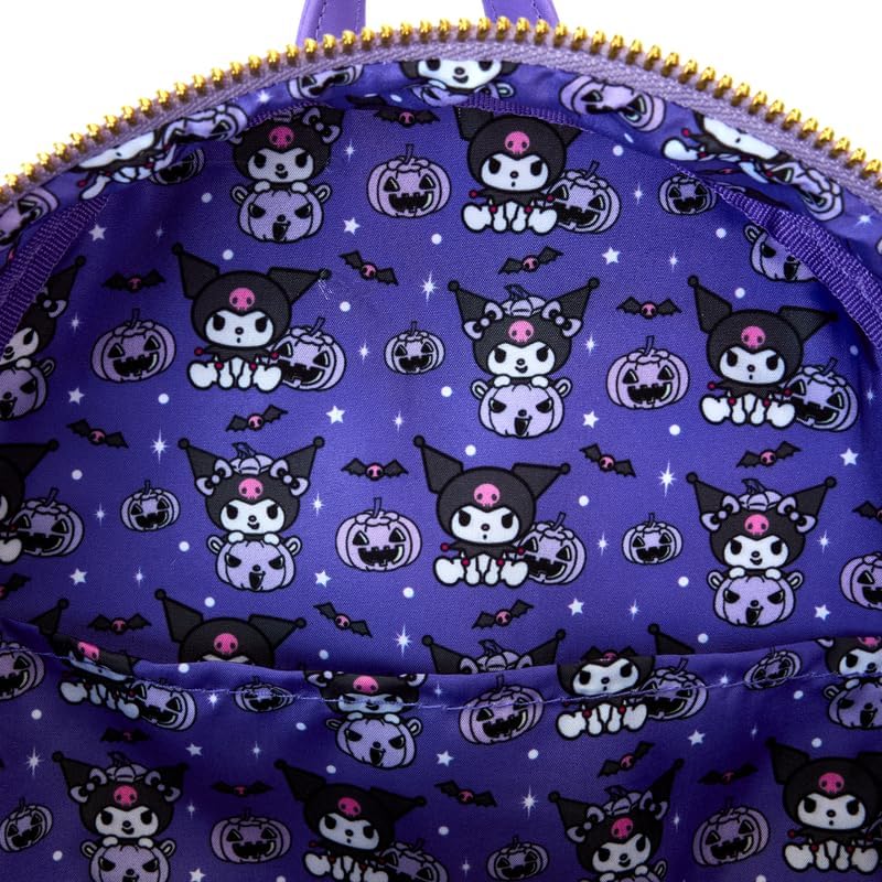 Loungefly Sanrio Kuromi Pumpkin Glow Mini Backpack (Multi, Mini)