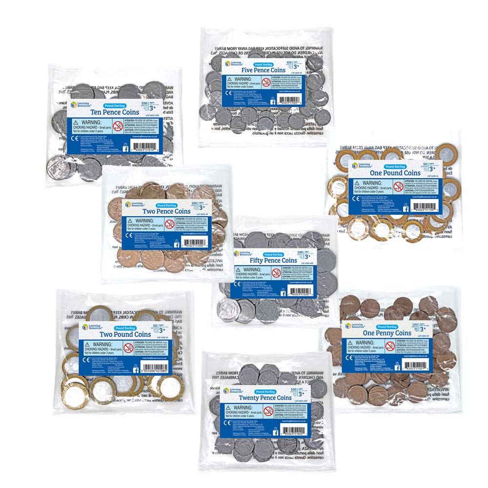 Learning Resources Bulk Play Money Pack - 700 Plastic UK Coins for Ages 3-7 4