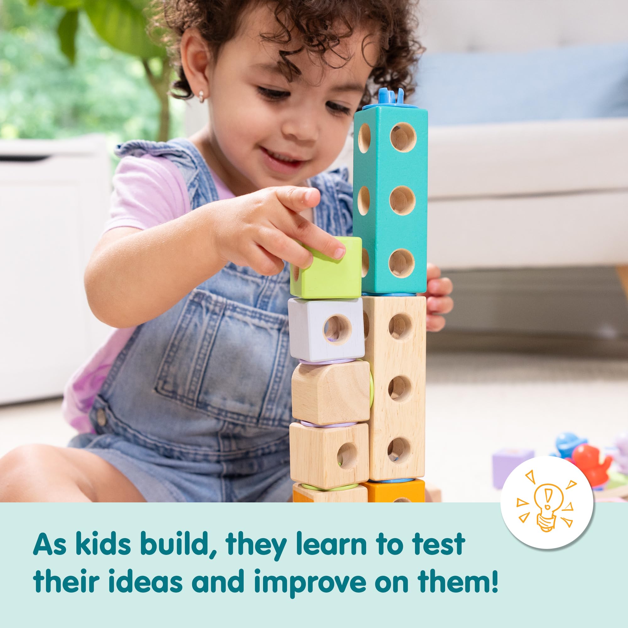 Melissa & Doug Blockables Town Snap And Play Connectable Wooden Building Set for Ages 2-7 4