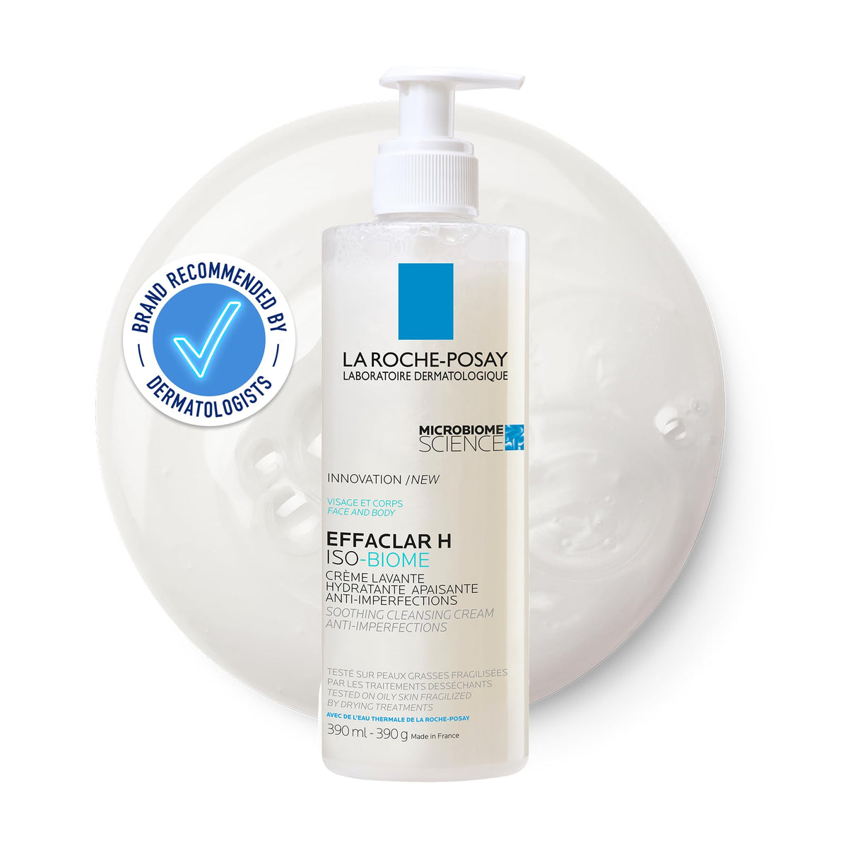 La Roche-Posay Effaclar H Hydrating Cream Cleanser - Soothes & Hydrates Fragile Skin | 390ml