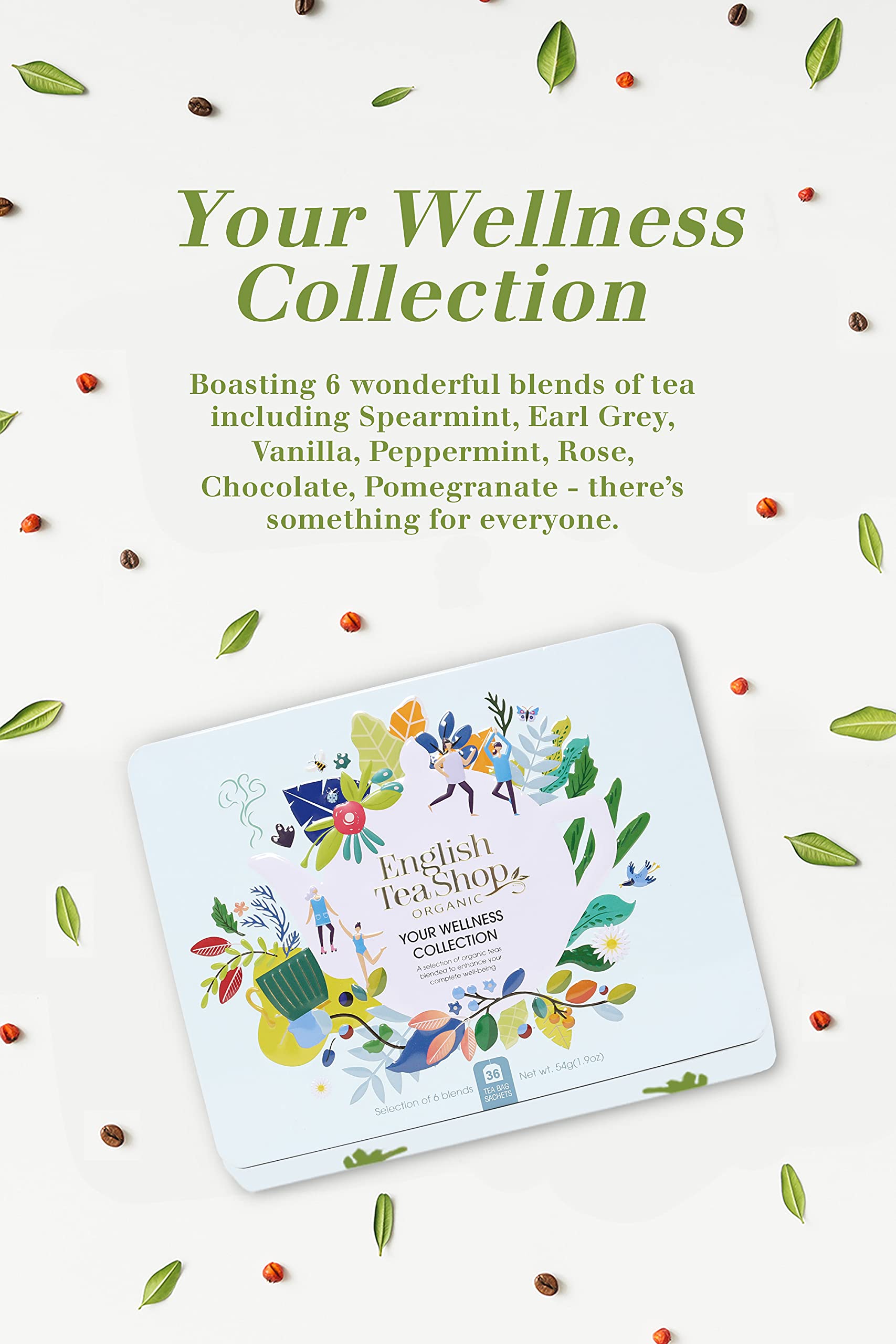 English Tea Shop Organic Wellness Me Collection - 36 Tea Bags in Gift Tin 9