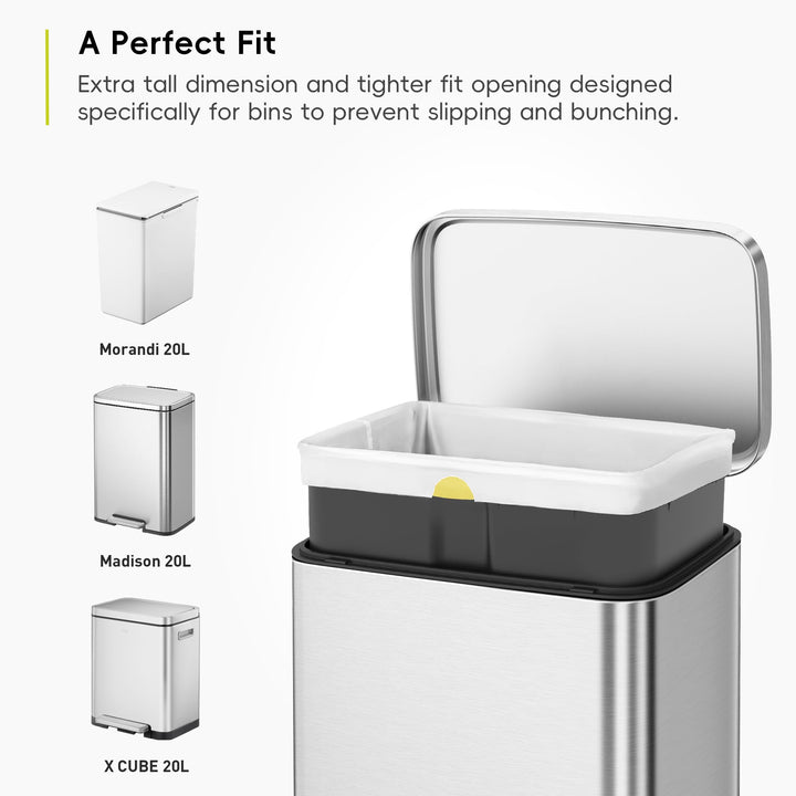 EKO Extra Strong Drawstring Bin Liners for 18-21L Kitchen Bins - 20 Bags